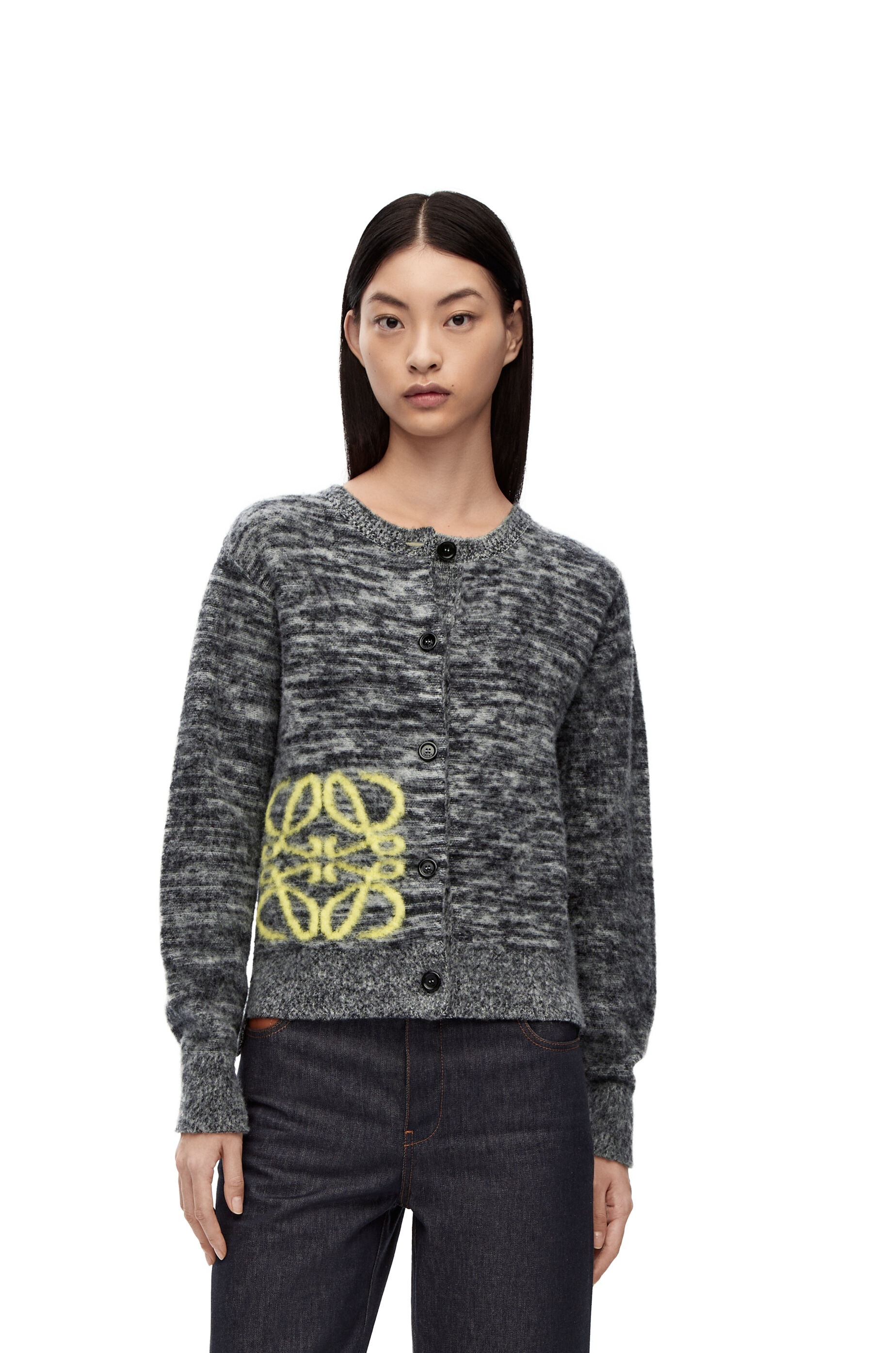 Anagram intarsia cardigan in wool - 3