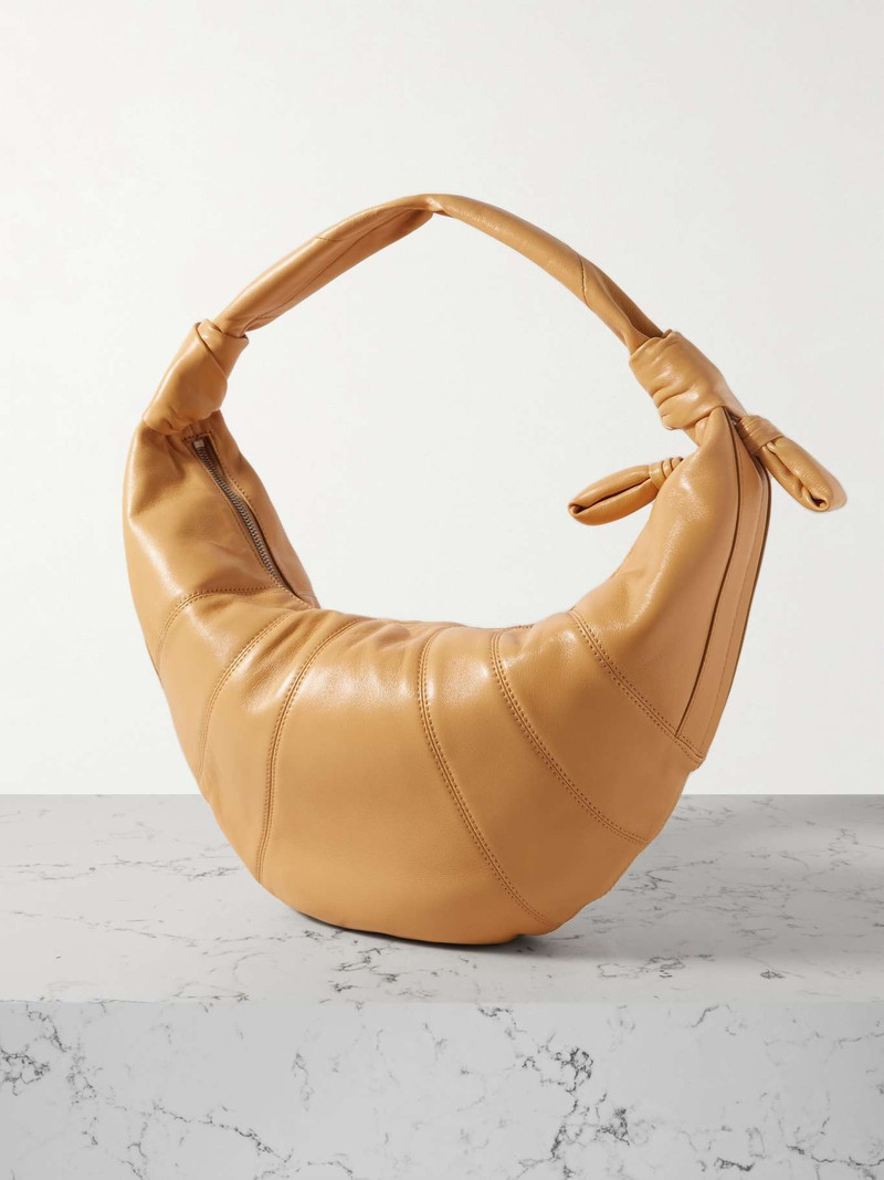 Fortune Croissant knotted leather shoulder bag 3