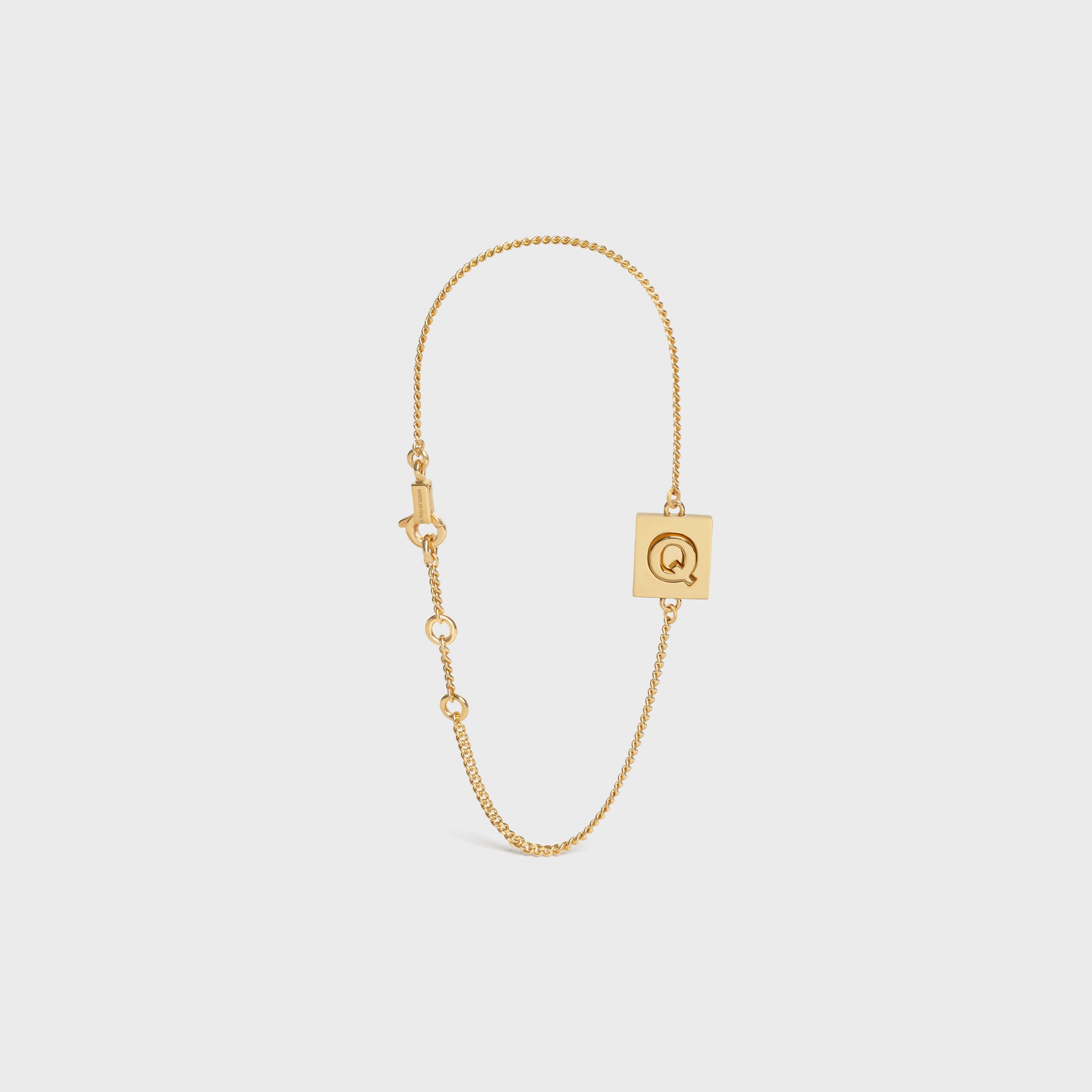 Alphabet Q Bracelet in Brass with Gold Finish - 2