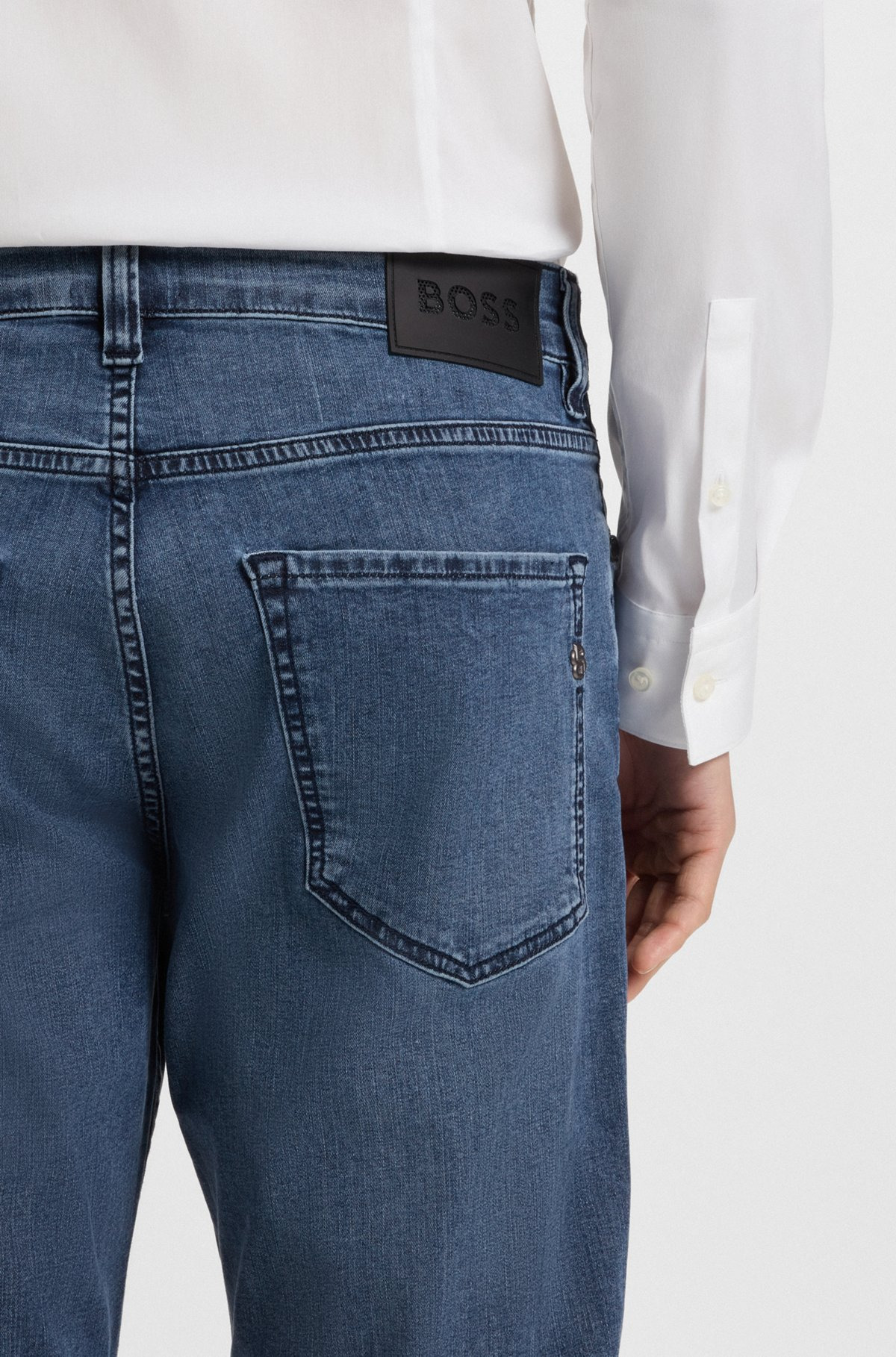 MAINE REGULAR-FIT JEANS IN BLUE PERFORMANCE DENIM - 5