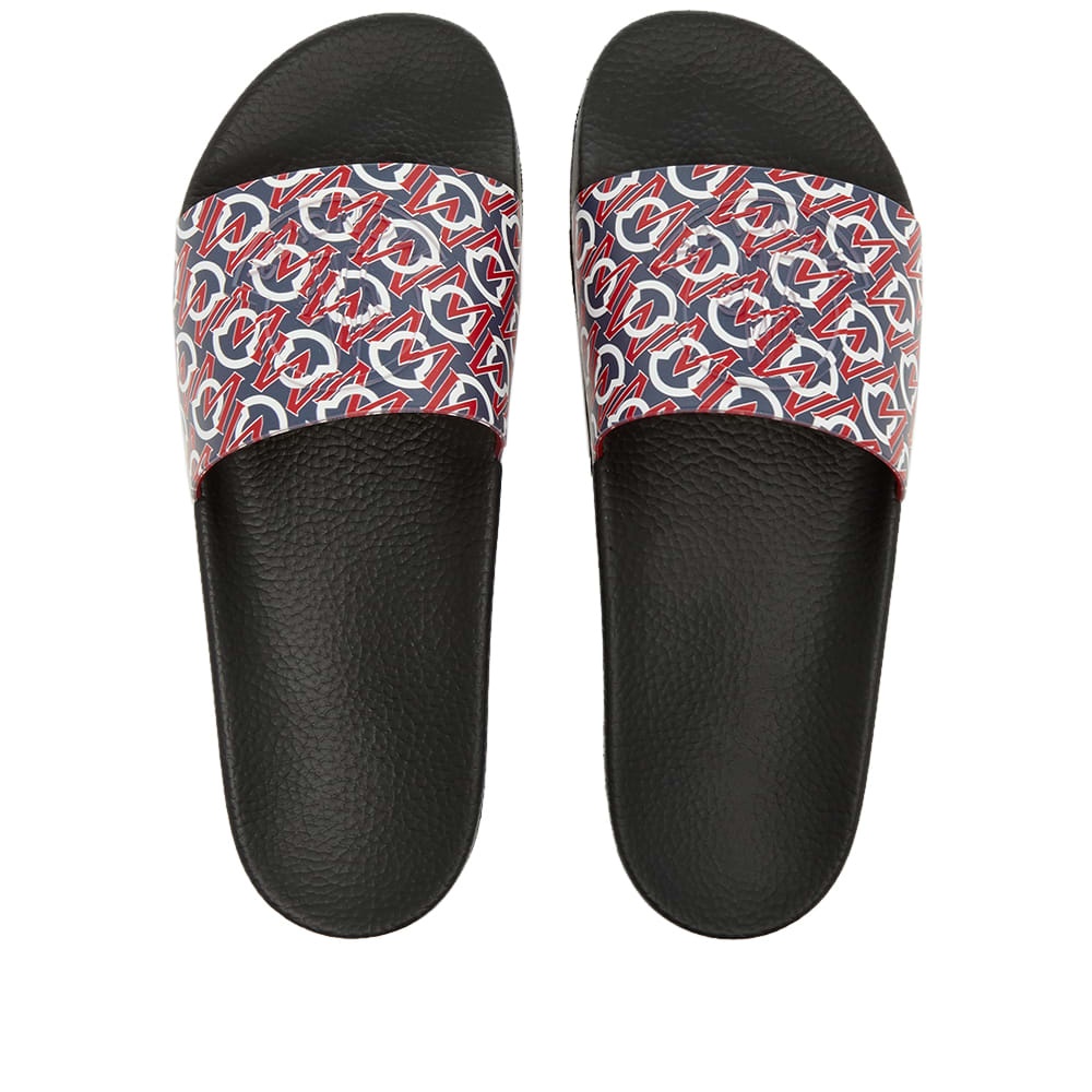 Moncler Basile All Over Logo Pool Slide - 5