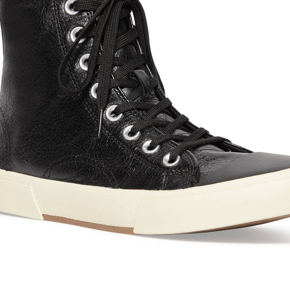 Women's Paris High Top Sneaker in Black - 8
