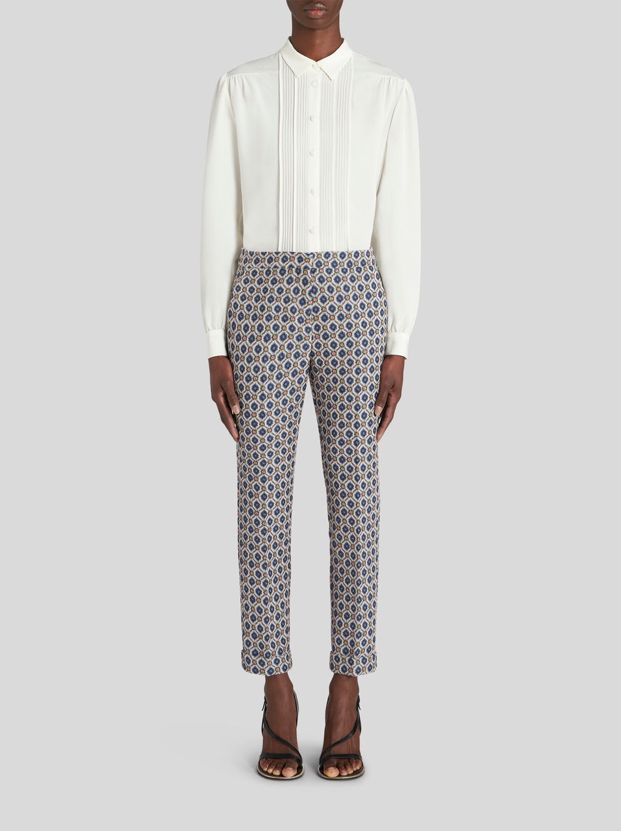 CIGARETTE TROUSERS WITH GEOMETRIC PATTERN - 3