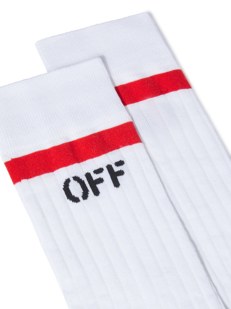 Off-White White Off Stamp Mid Calf Knit Socks outlook