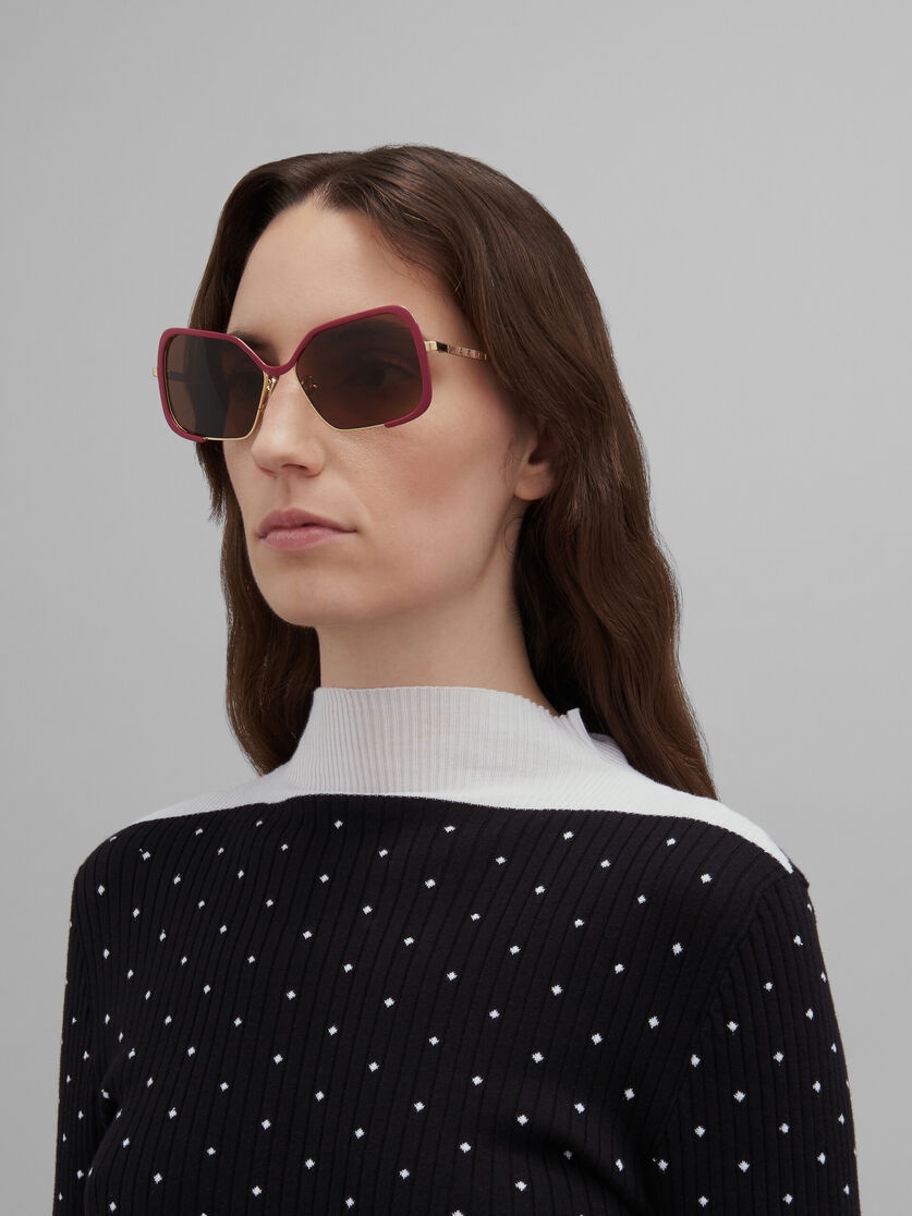 BURGUNDY UNILA SUNGLASSES - 2