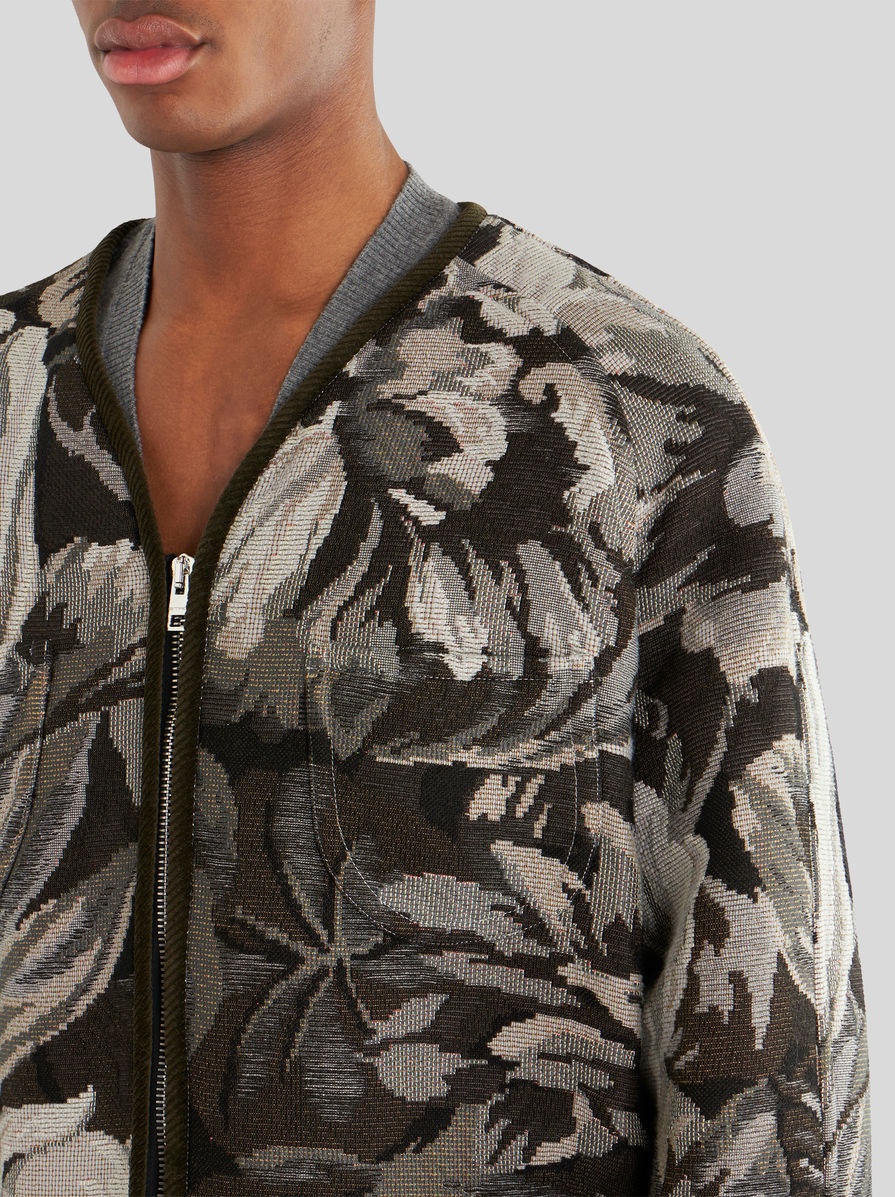 FLORAL PATTERN JACKET WITH DRAWSTRING - 2