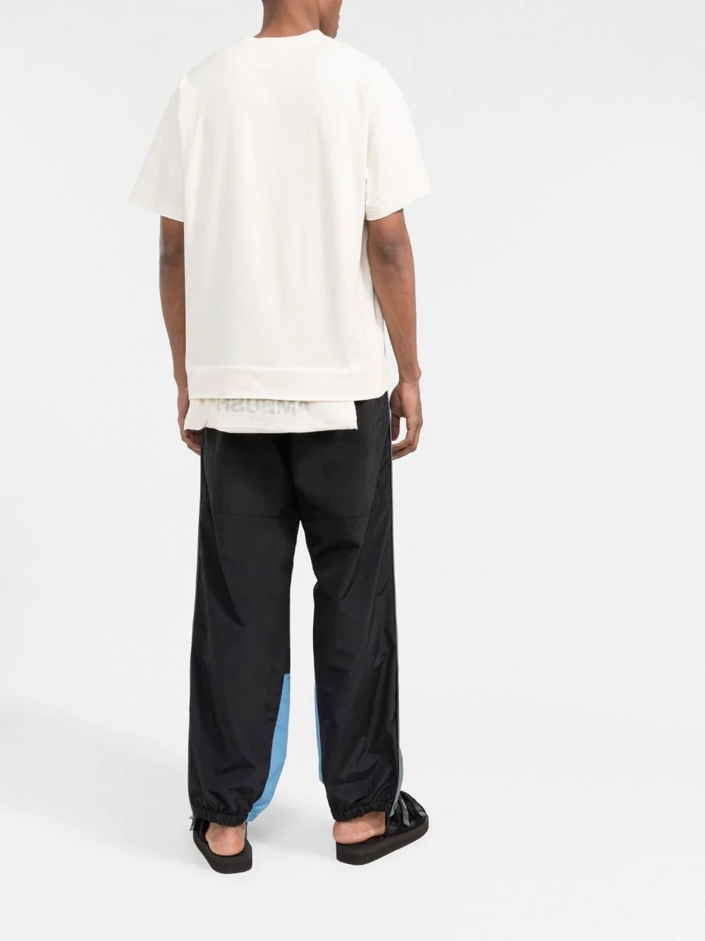layered-hem cotton T-shirt - 4