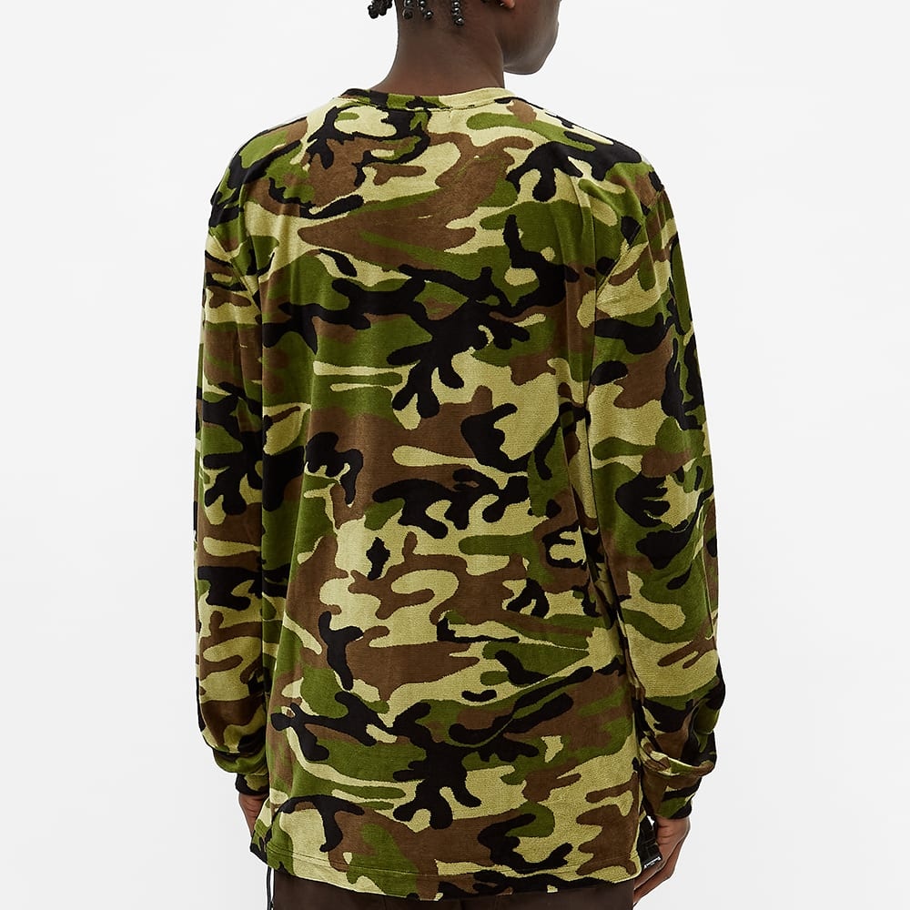 MASTERMIND WORLD Camo Skull Velour Long Sleeve Tee - 5