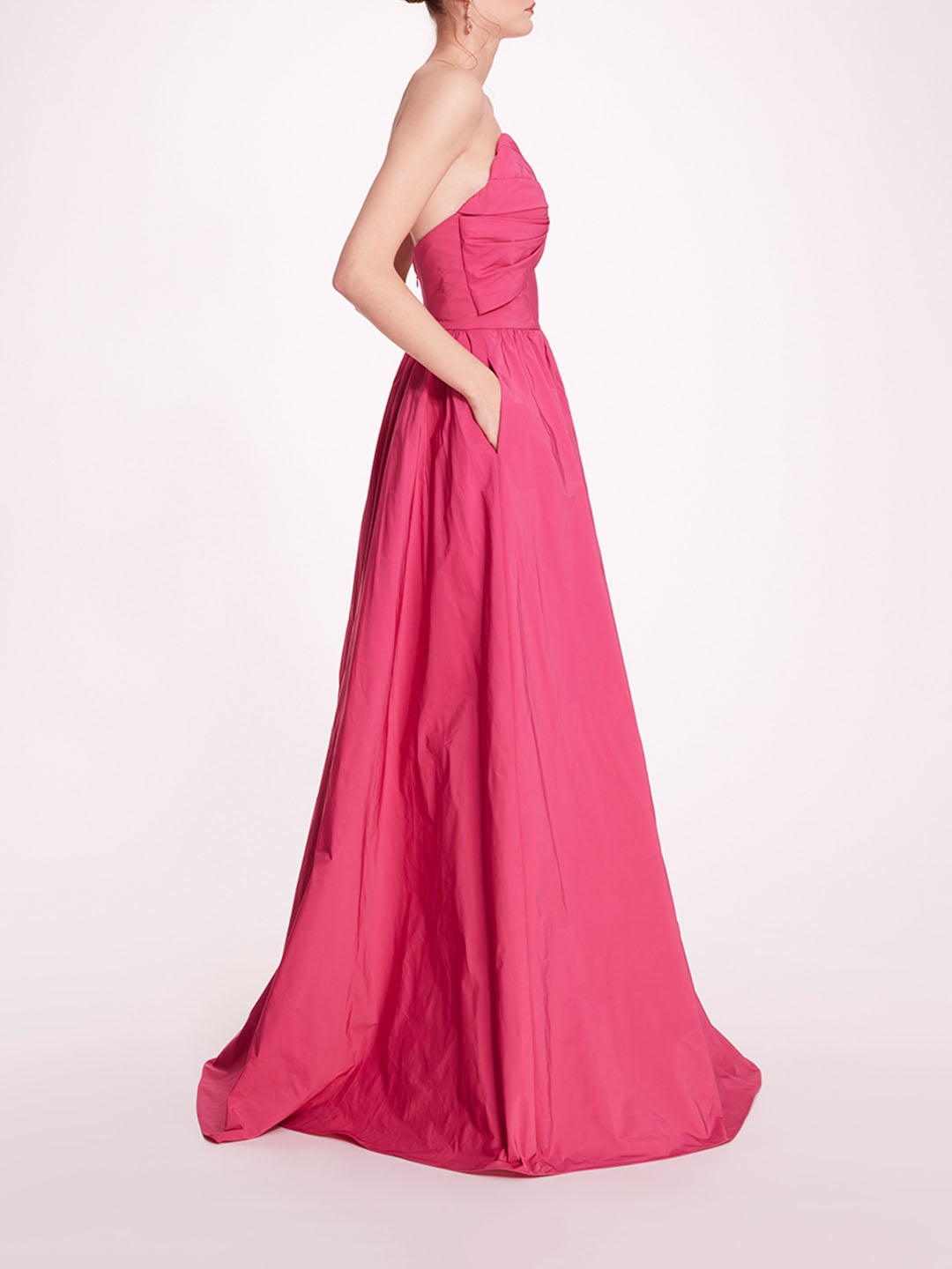 PLEATED TAFFETA GOWN - 3