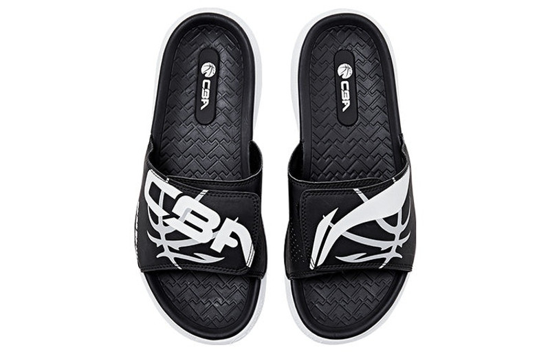 Li-Ning Li-Ning x CBA Sport Slides 'Black' ABTQ015-1 outlook