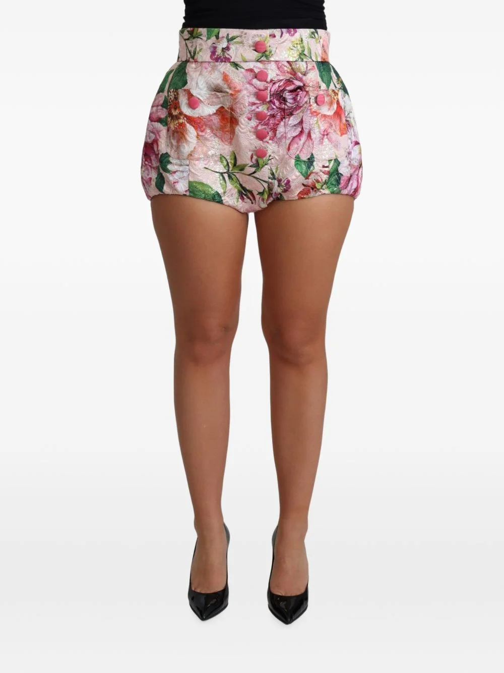 floral-print shorts - 1