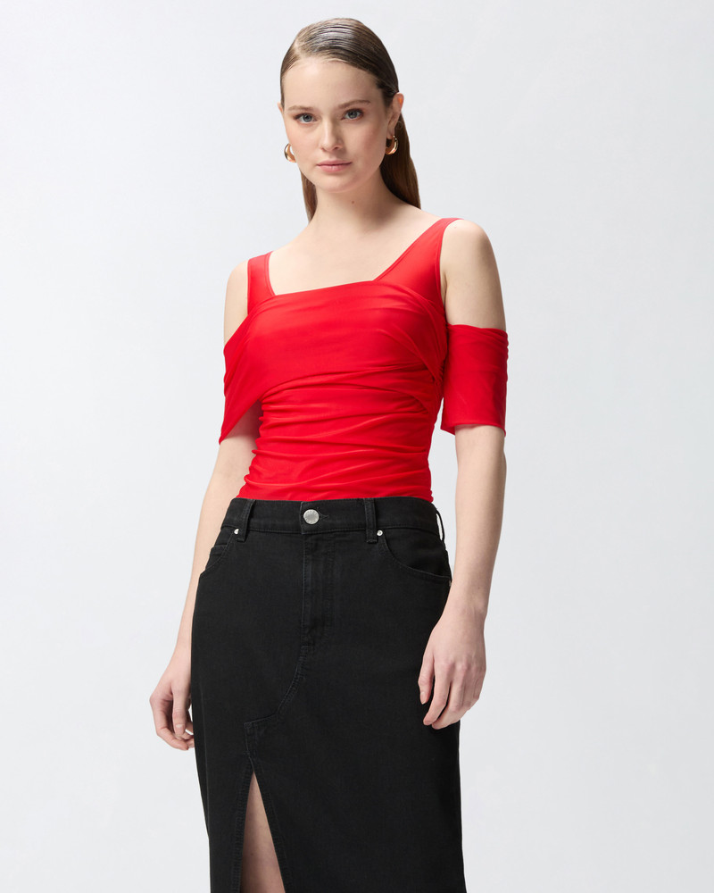 PINKO OFF-THE-SHOULDER JERSEY BODYSUIT outlook