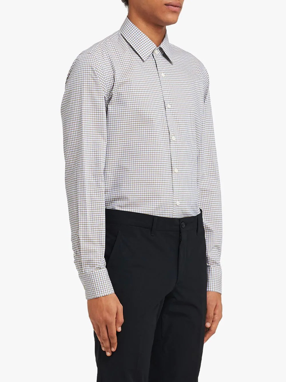 micro check shirt - 3