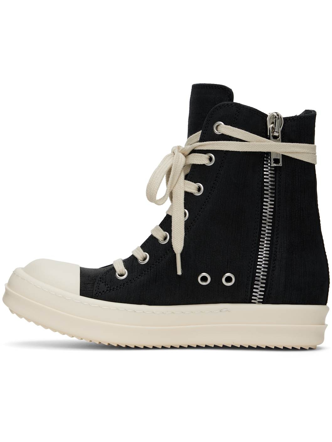 Black Hollywood Bull Leather Sneakers - 3