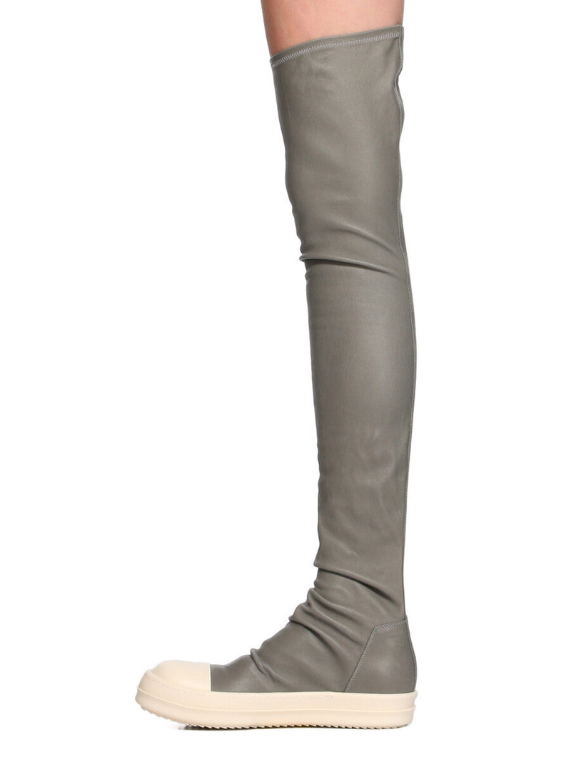 Rick Owens Gray Concordians High Stocking Sneakers outlook