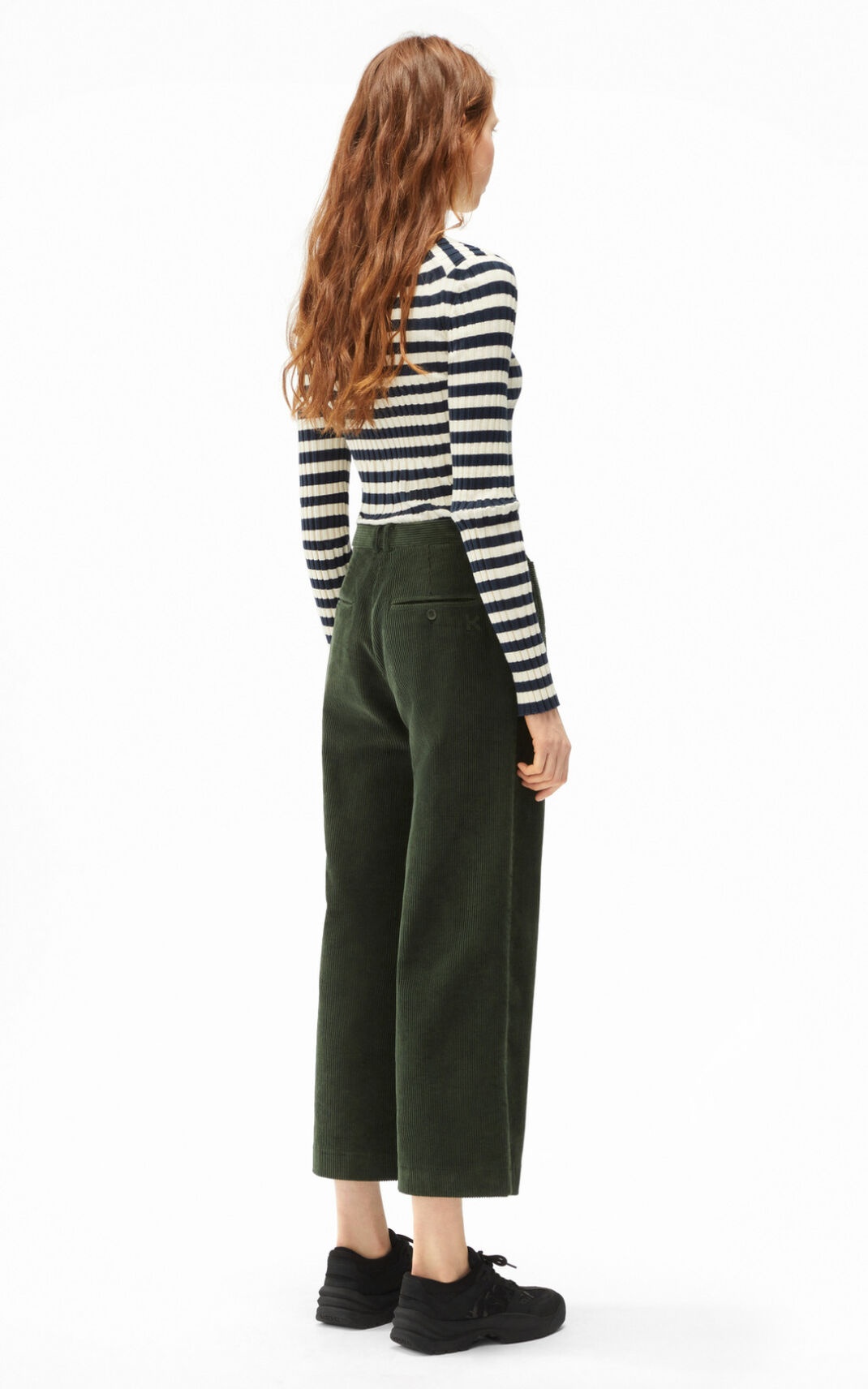 Flared corduroy trousers - 3