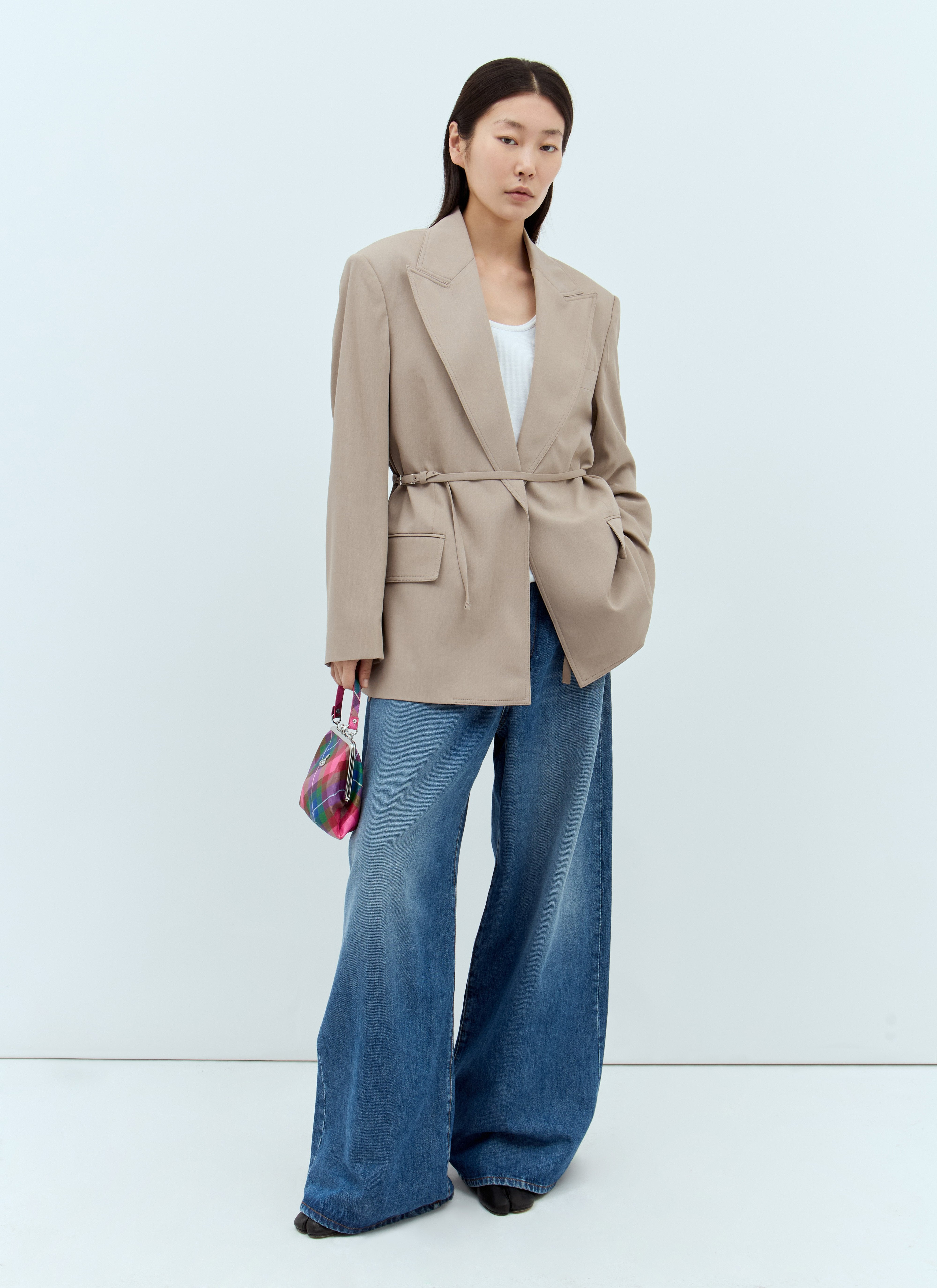 Acne Studios Women Peak Lapels Belted Blazer - 2