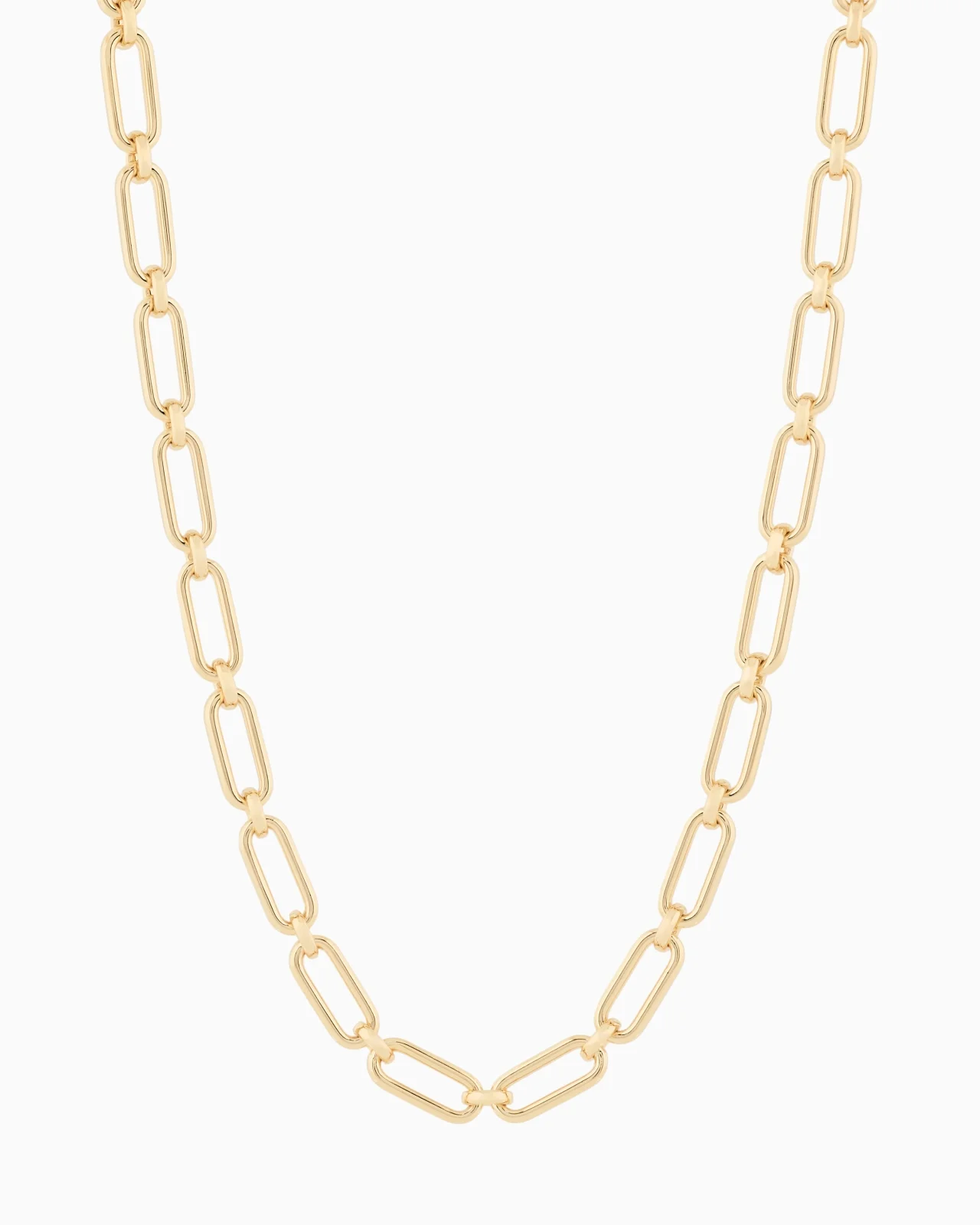 EMPORIO ARMANI GOLD-TONE BRASS CHAIN NECKLACE - 1