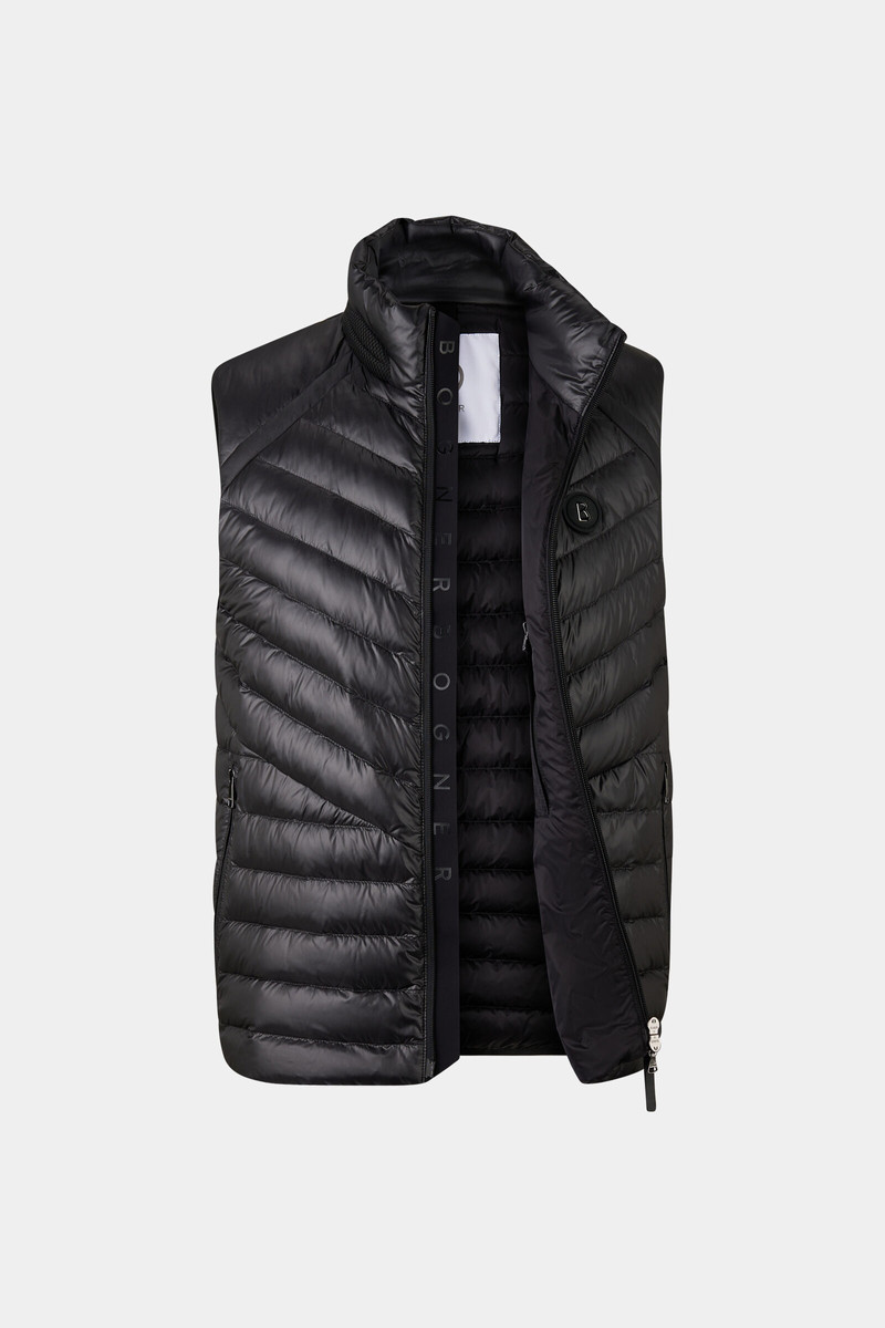 Lasse quilted vest in Anthracite 2