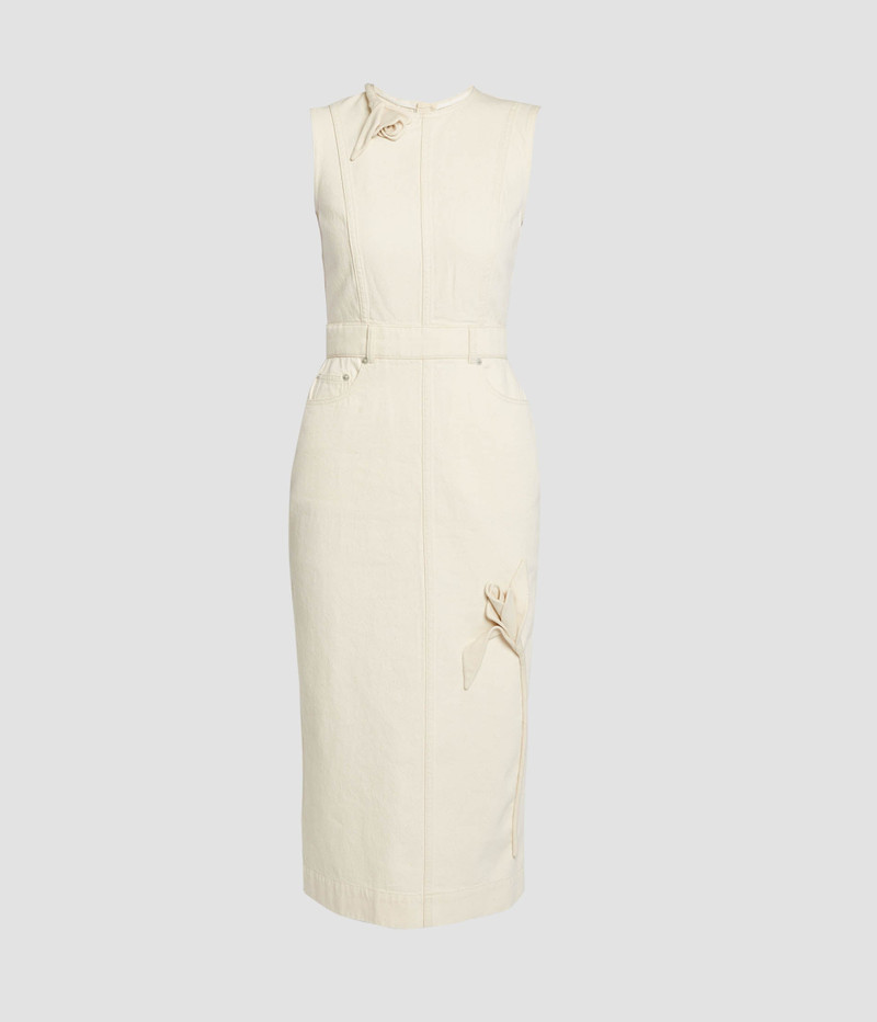 Erdem DENIM SLEEVELESS MIDI DRESS outlook