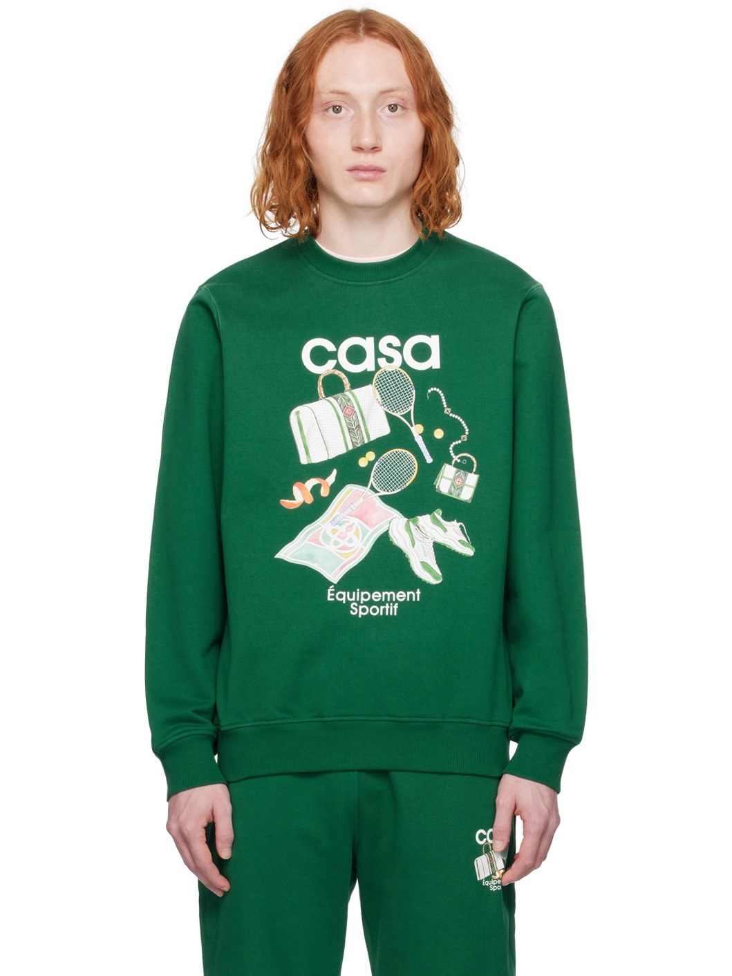 Green 'Equipement Sportif' Sweatshirt - 1