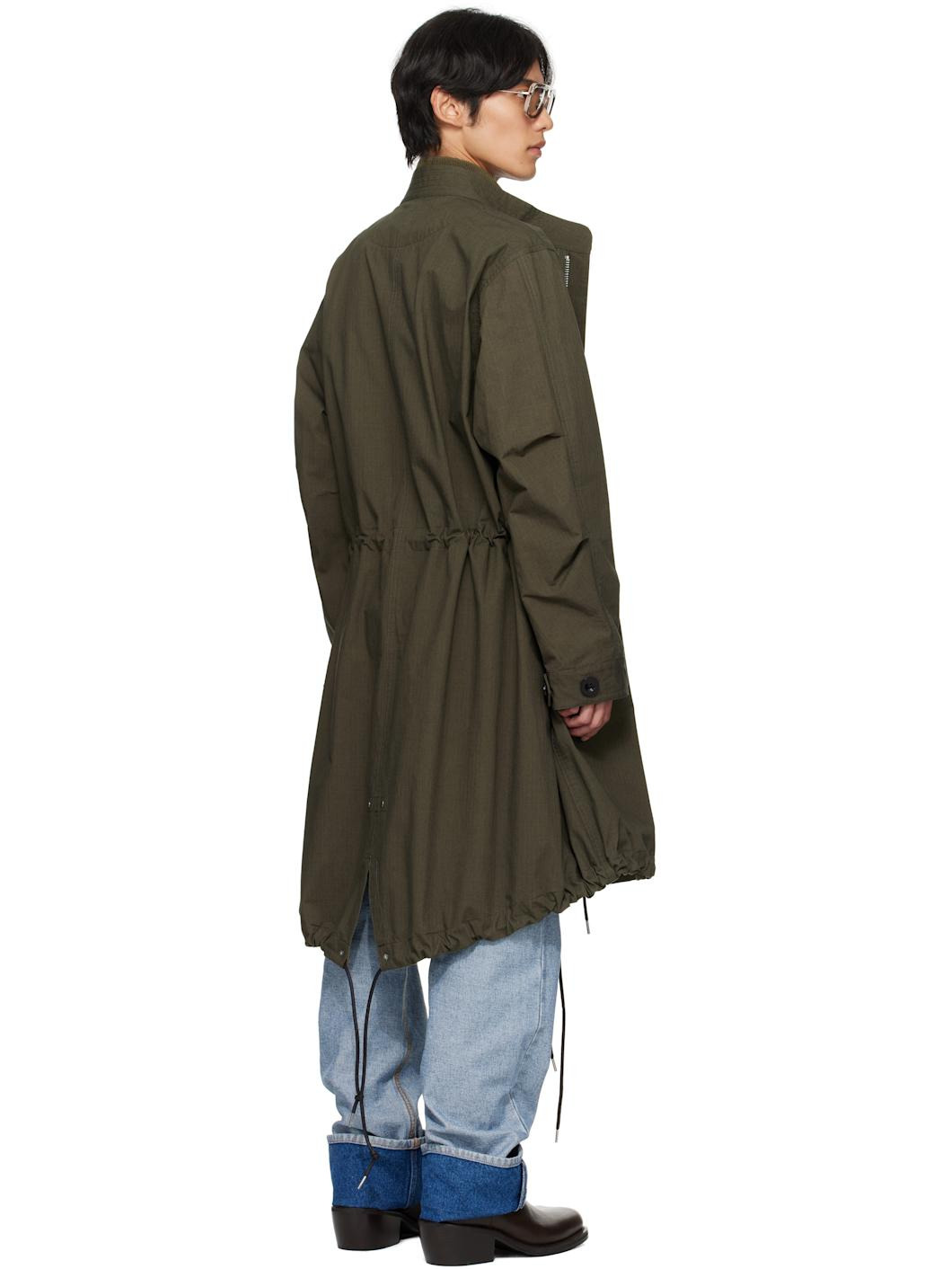 Khaki Rip Stop Coat - 3