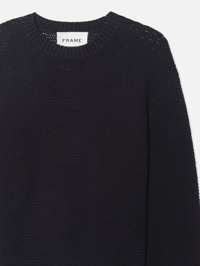 FRAME Cotton Blend Sweater in Midnight Blue outlook