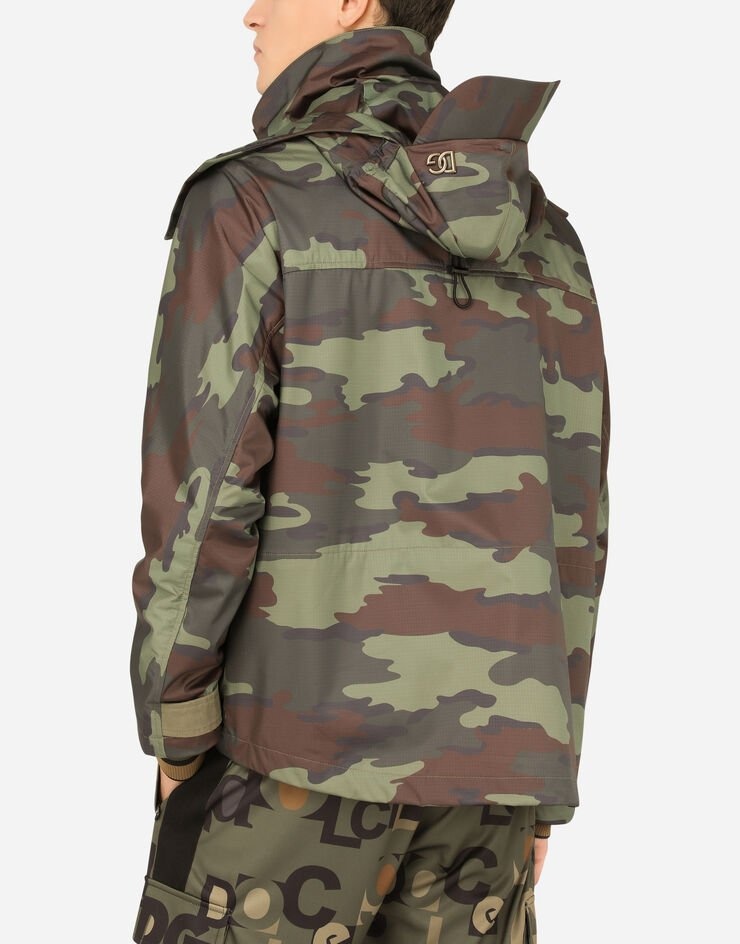 Camouflage-print nylon jacket - 5