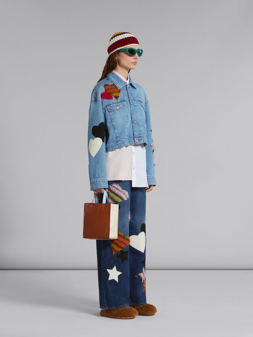 BLUE DENIM JACKET WITH PATCHES - 5