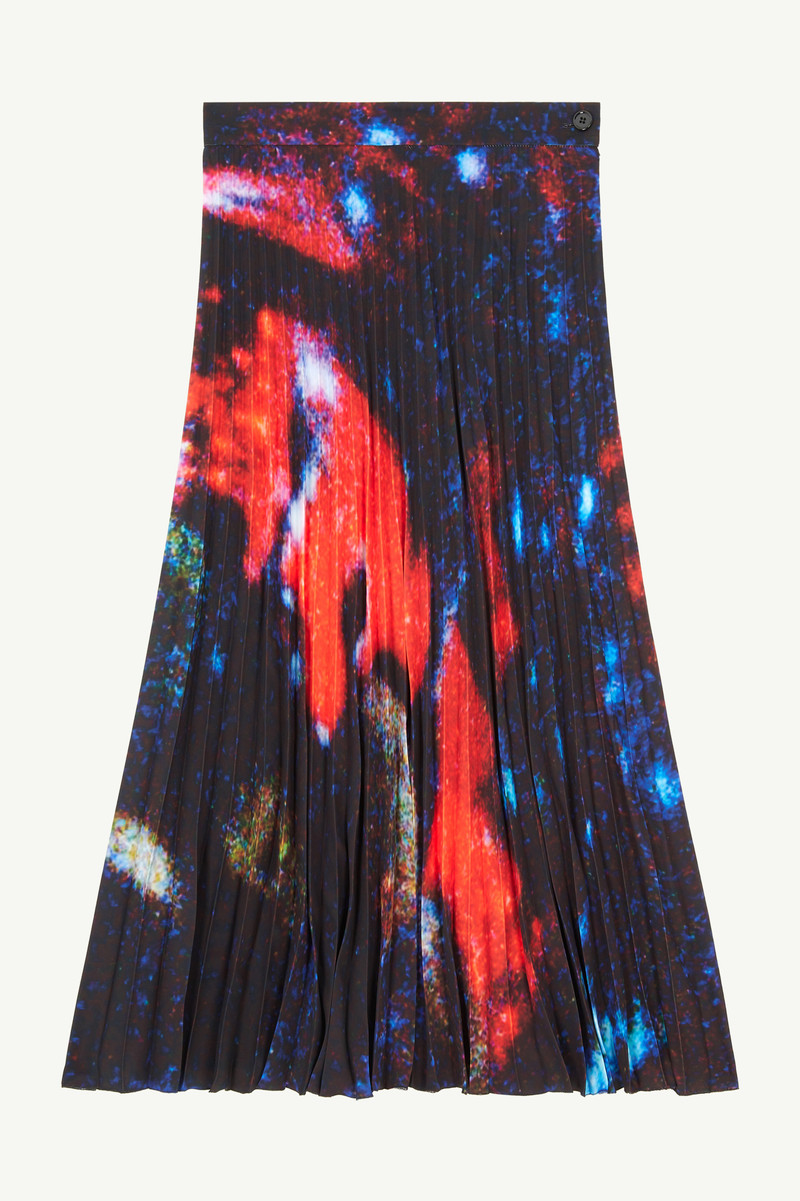 Printed plisse skirt 1