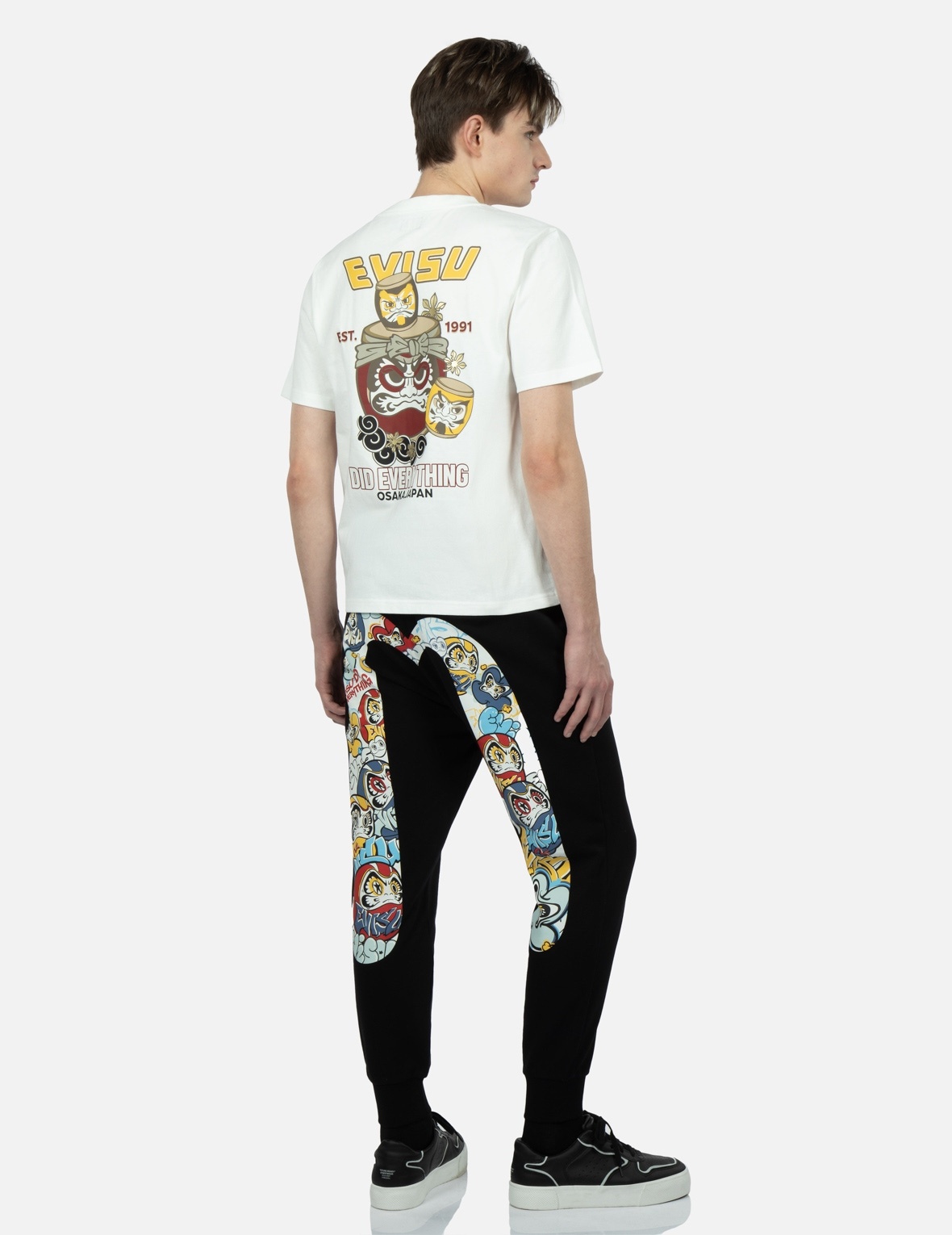 GRAFFITI DARUMA DAICOCK PRINT SWEATPANTS - 3