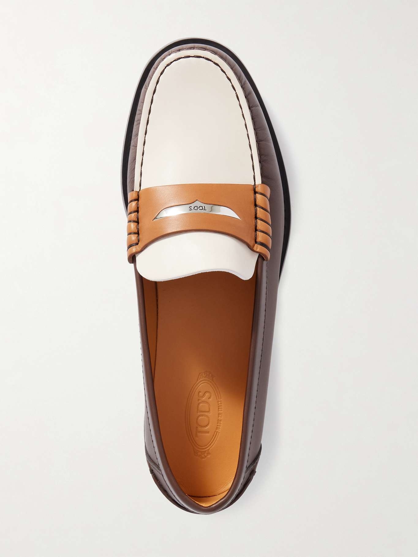 Embellished leather loafers Brown - 5