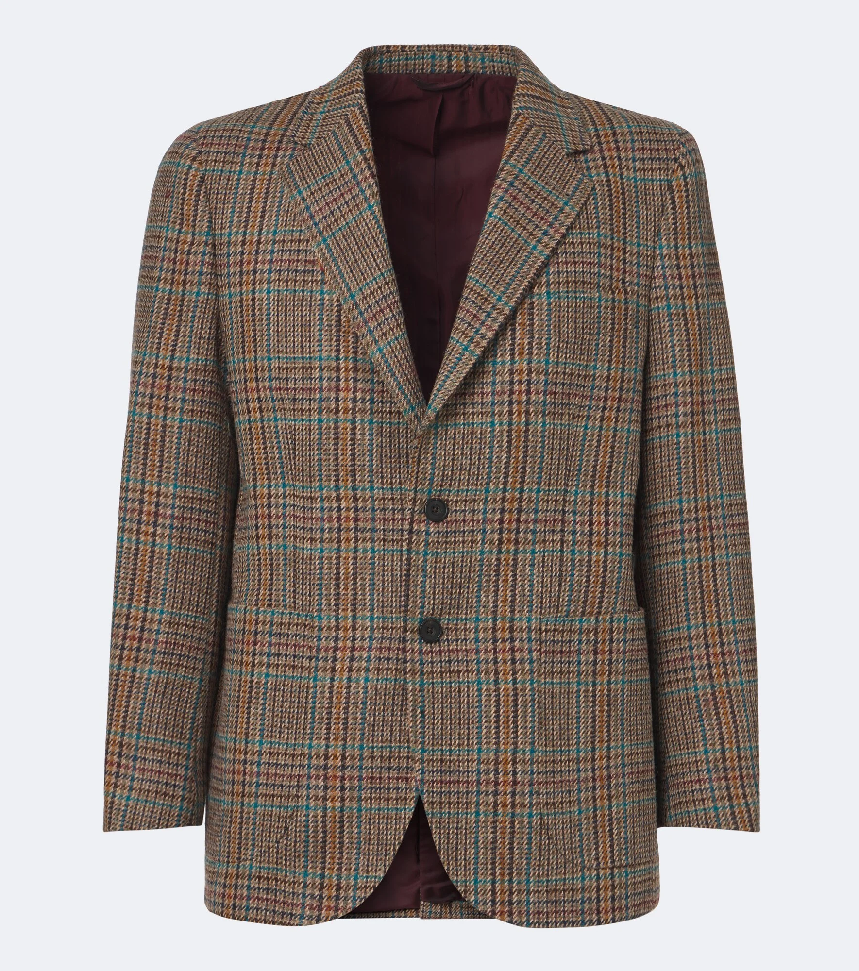 Checked virgin wool blazer - 1