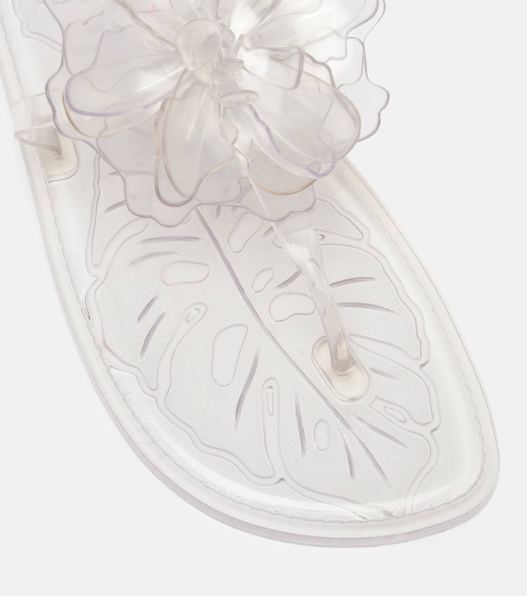 Floral-appliqué thong sandals - 5