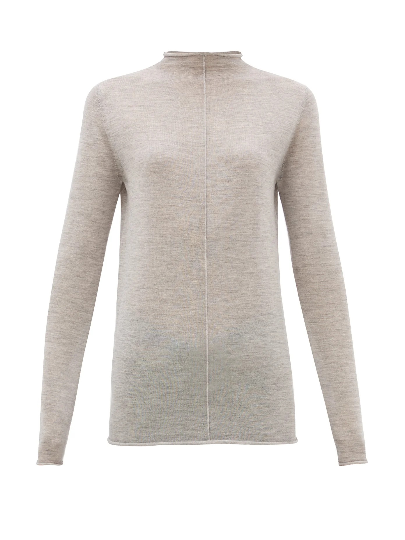 High-neck cashmere sweater - 1