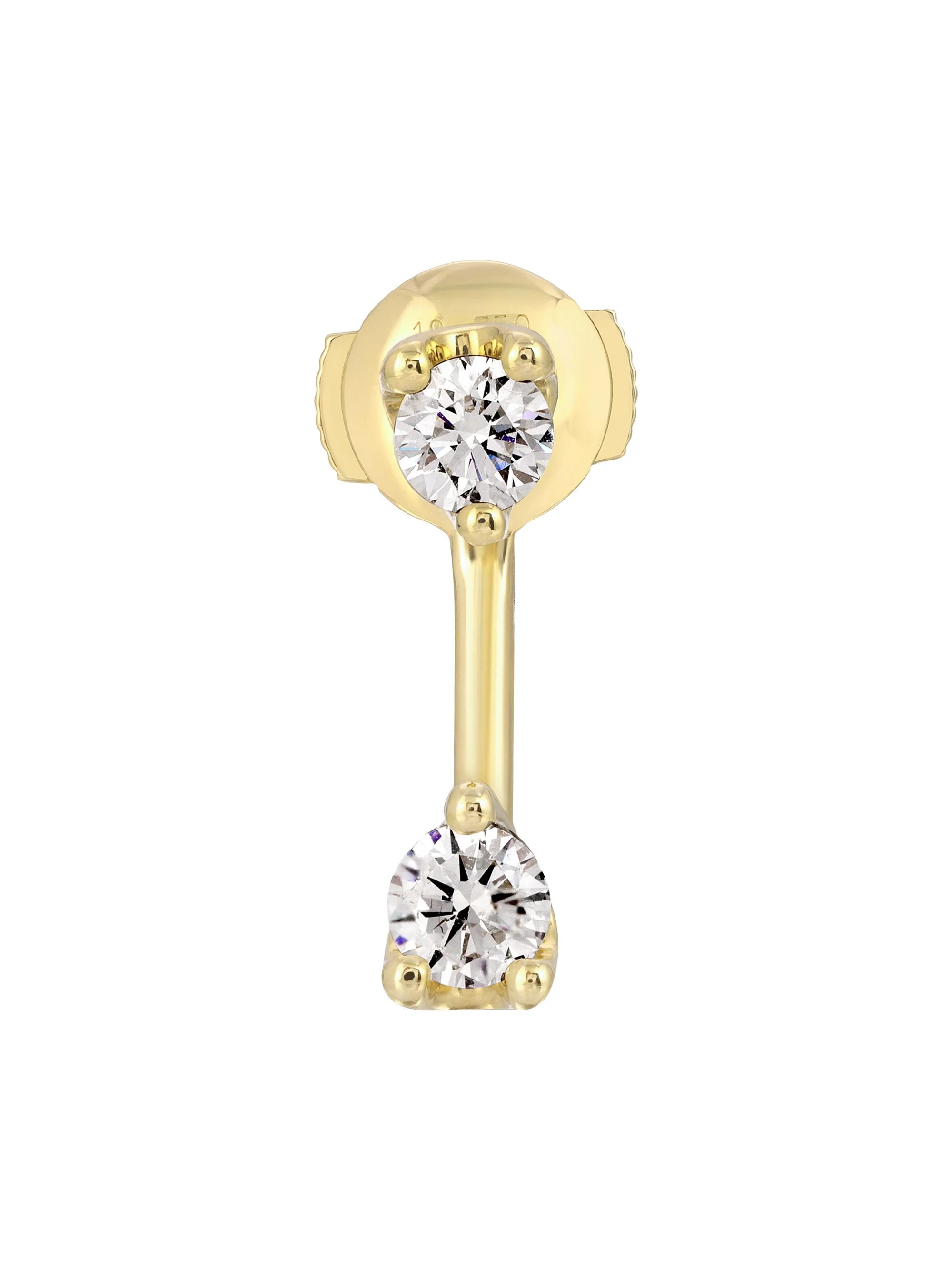 Women's Orbit 18K Yellow Gold & 0.5 TCW Diamond Single Earring - Yellow Gold - 1
