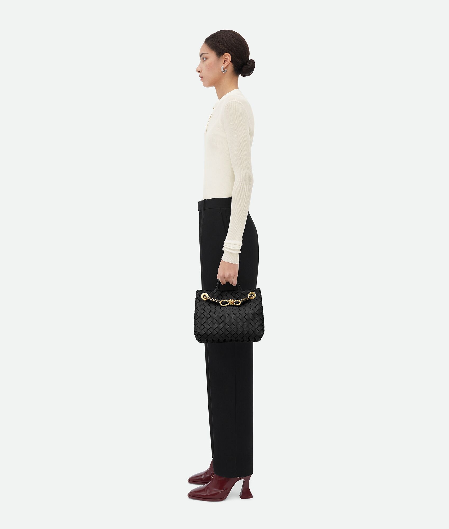 Bottega Veneta – Andiamo Small With Chain Black - 5