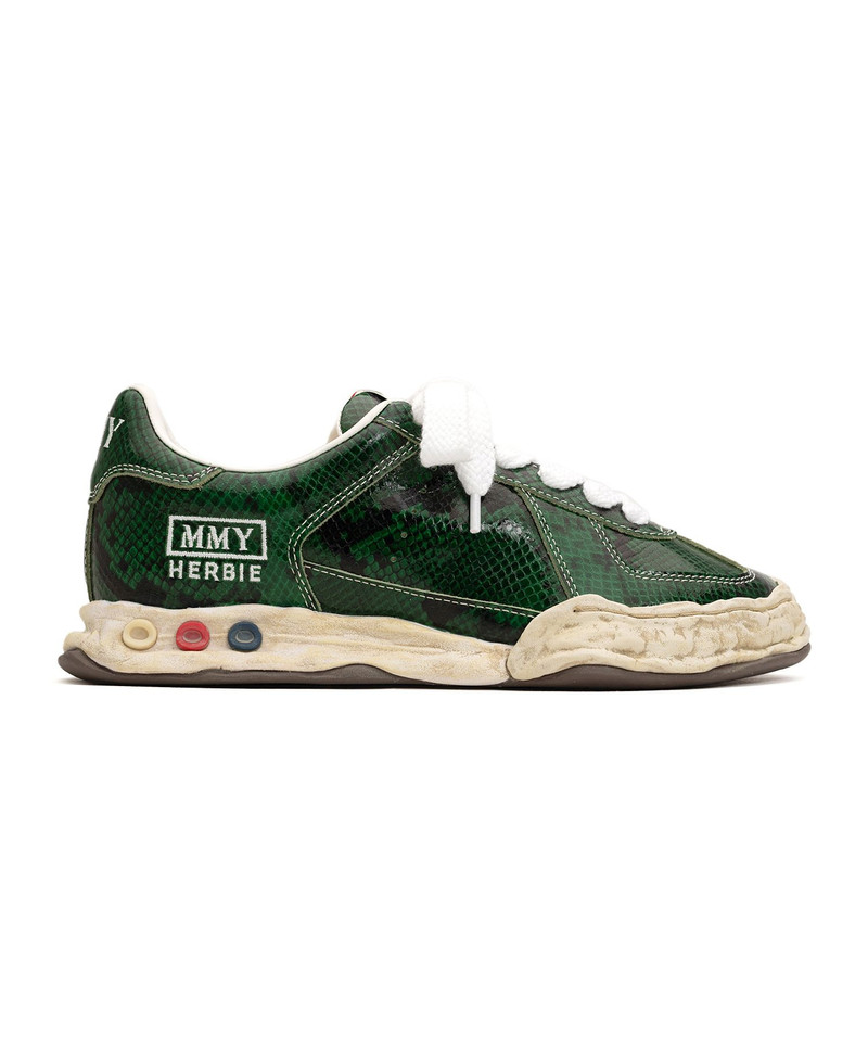 "HERBIE" OG Sole Python Printed Leather Low-top Sneaker 1