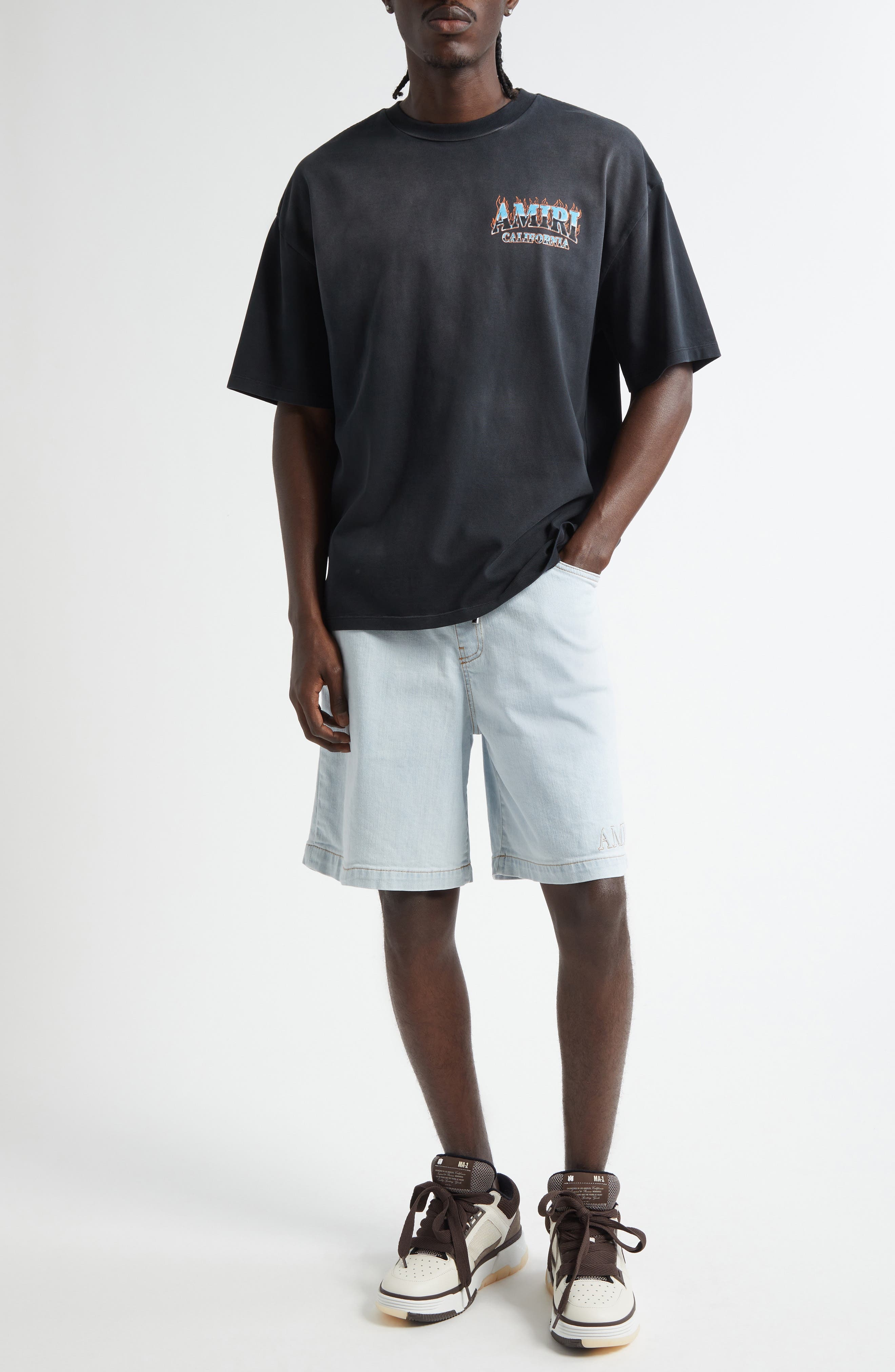 AMIRI Sunny Place Oversize Graphic T-Shirt in Black at Nordstrom - 2