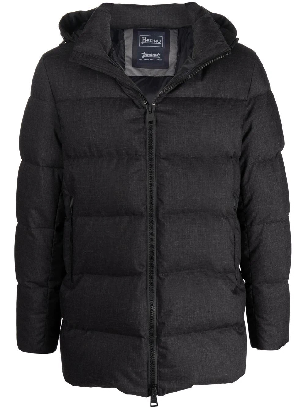 hooded puffer jacket - 1