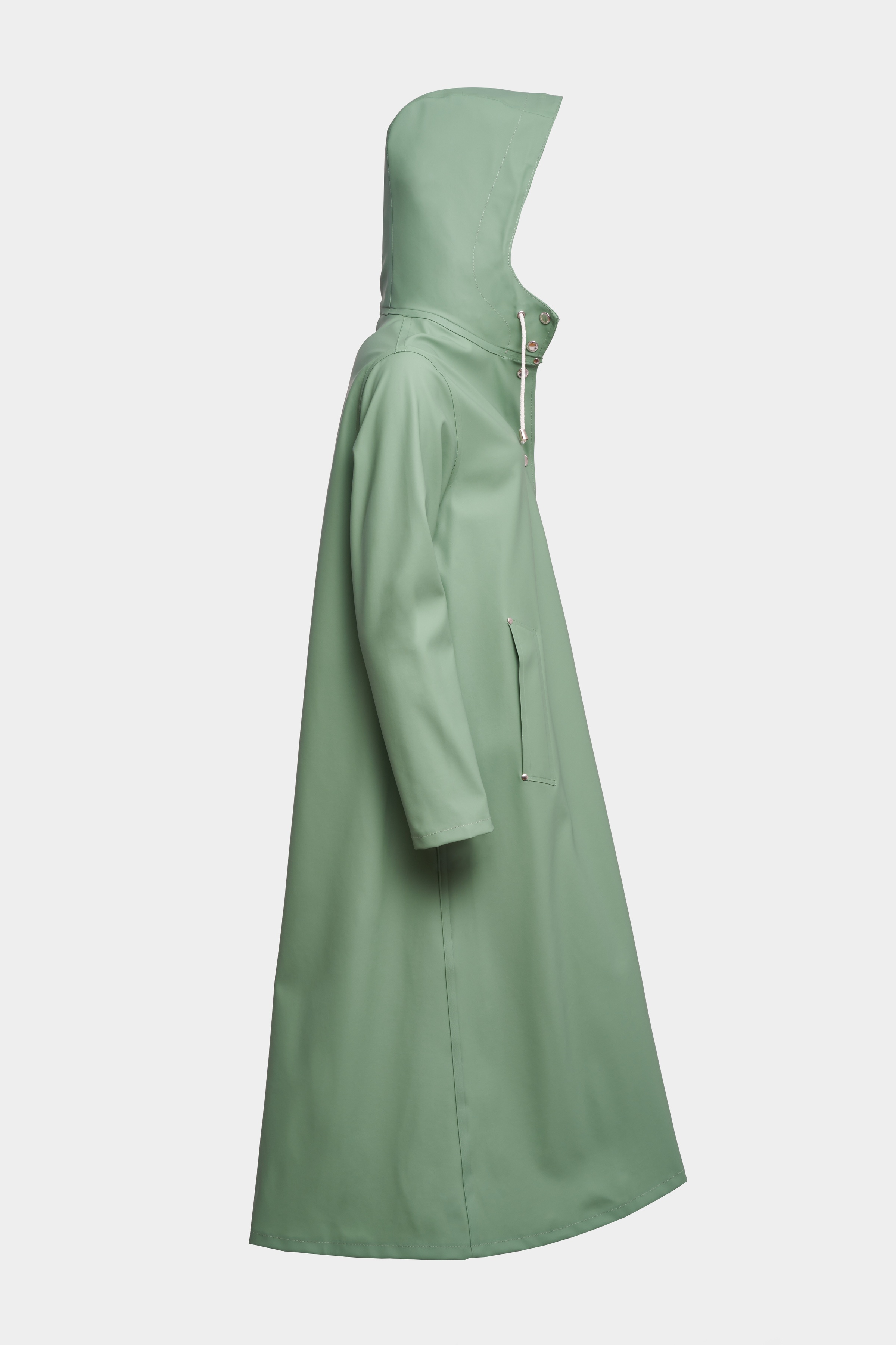 Mosebacke Long Raincoat Loden Green - 5