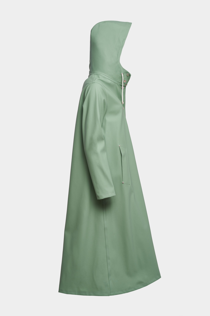 Mosebacke Long Raincoat Loden Green 5
