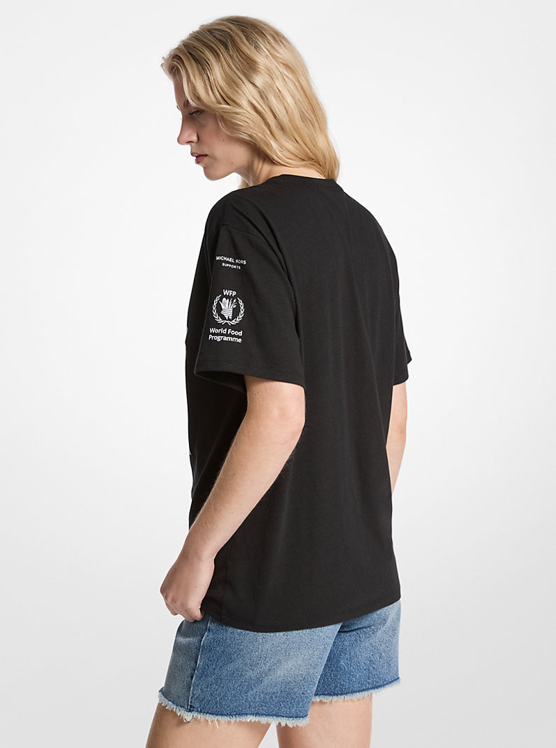 MICHAEL KORS Watch Hunger Stop Cotton and Linen Blend T-Shirt outlook