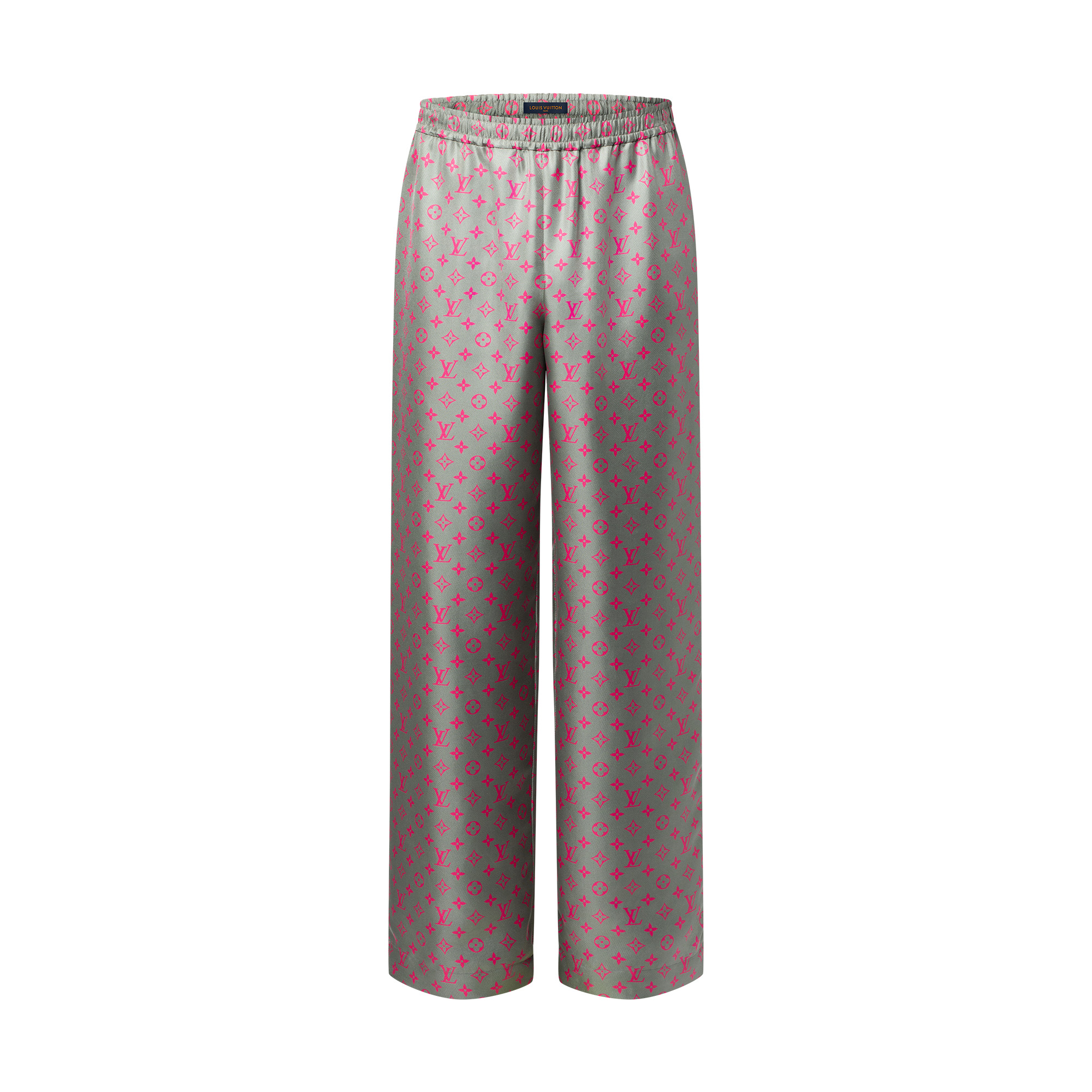 Monogram Silk Drawstring Pants - 1
