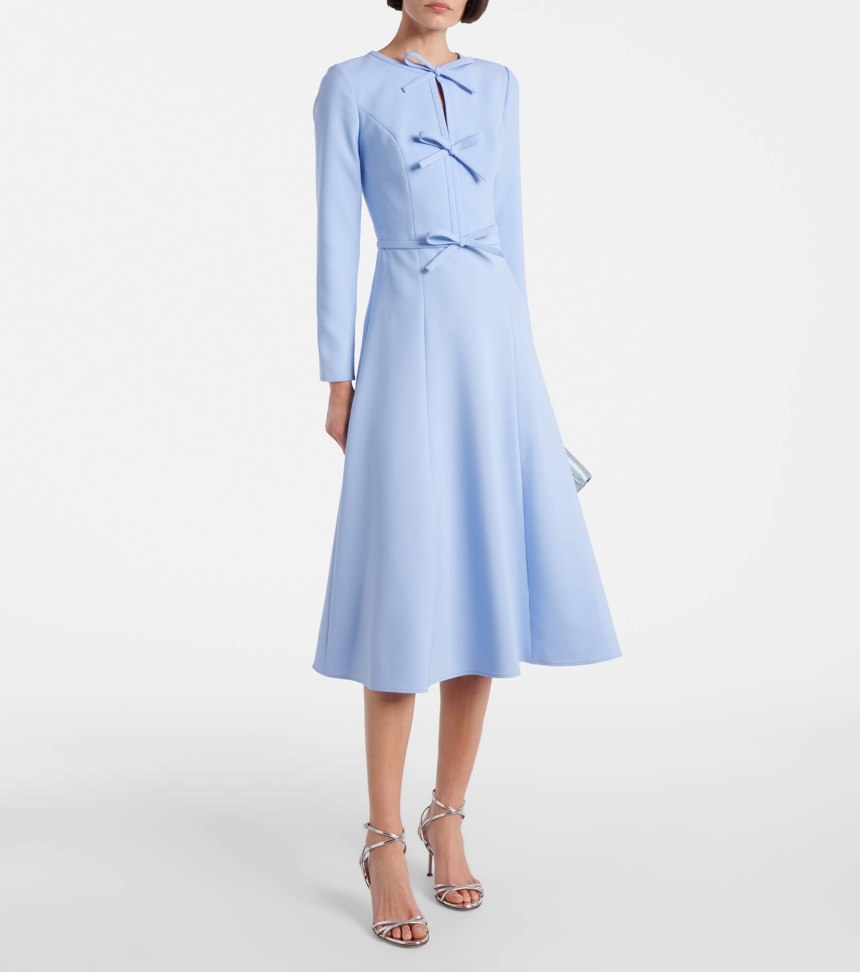 Bow-detail crêpe midi dress - 2