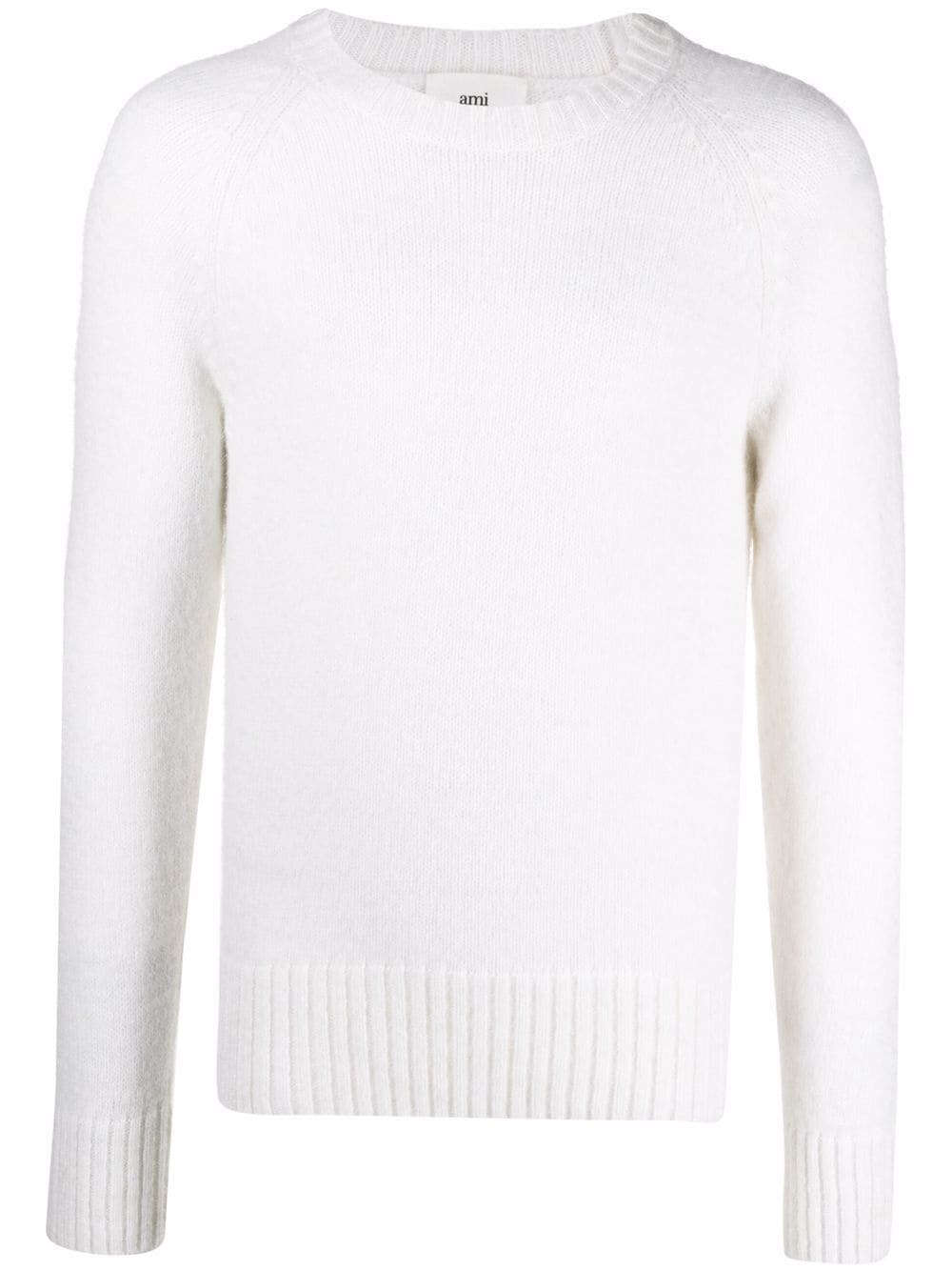 raglan-sleeve crew neck jumper - 1