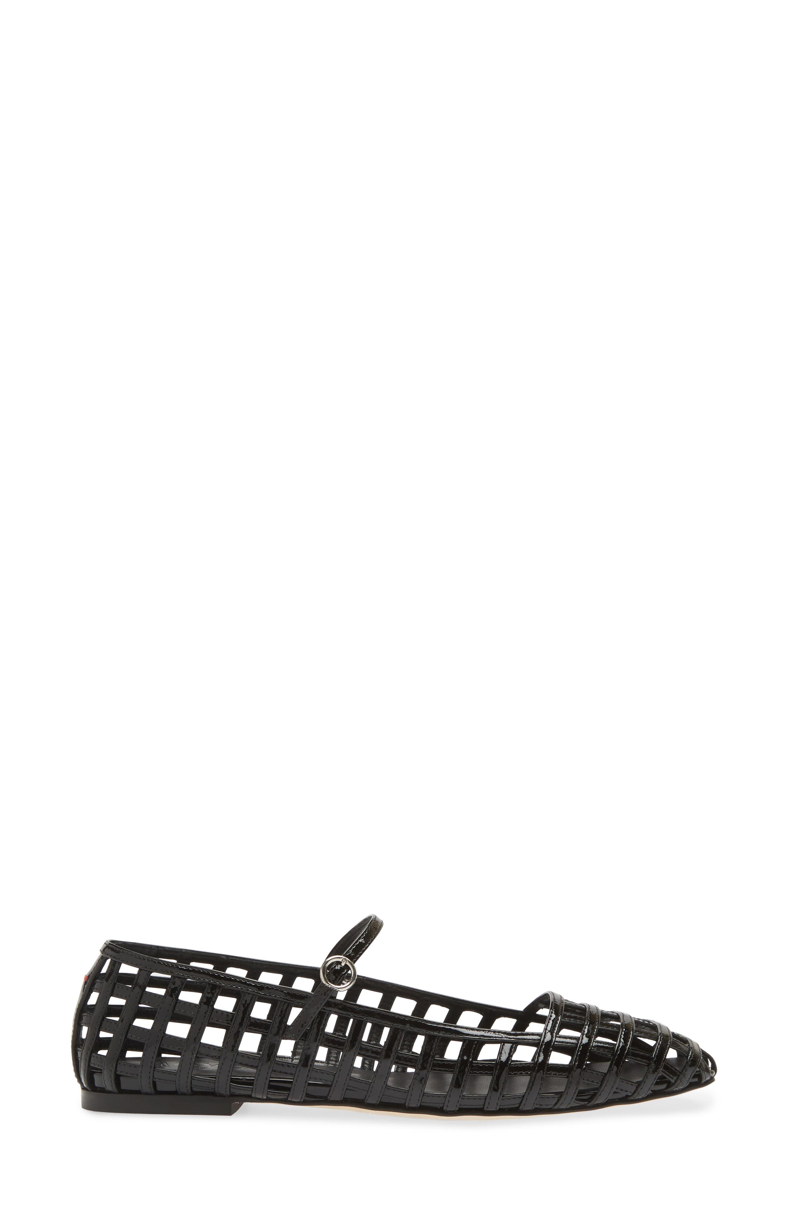aeyde Uma Caged Mary Jane Ballet Flat in Black at Nordstrom - 3