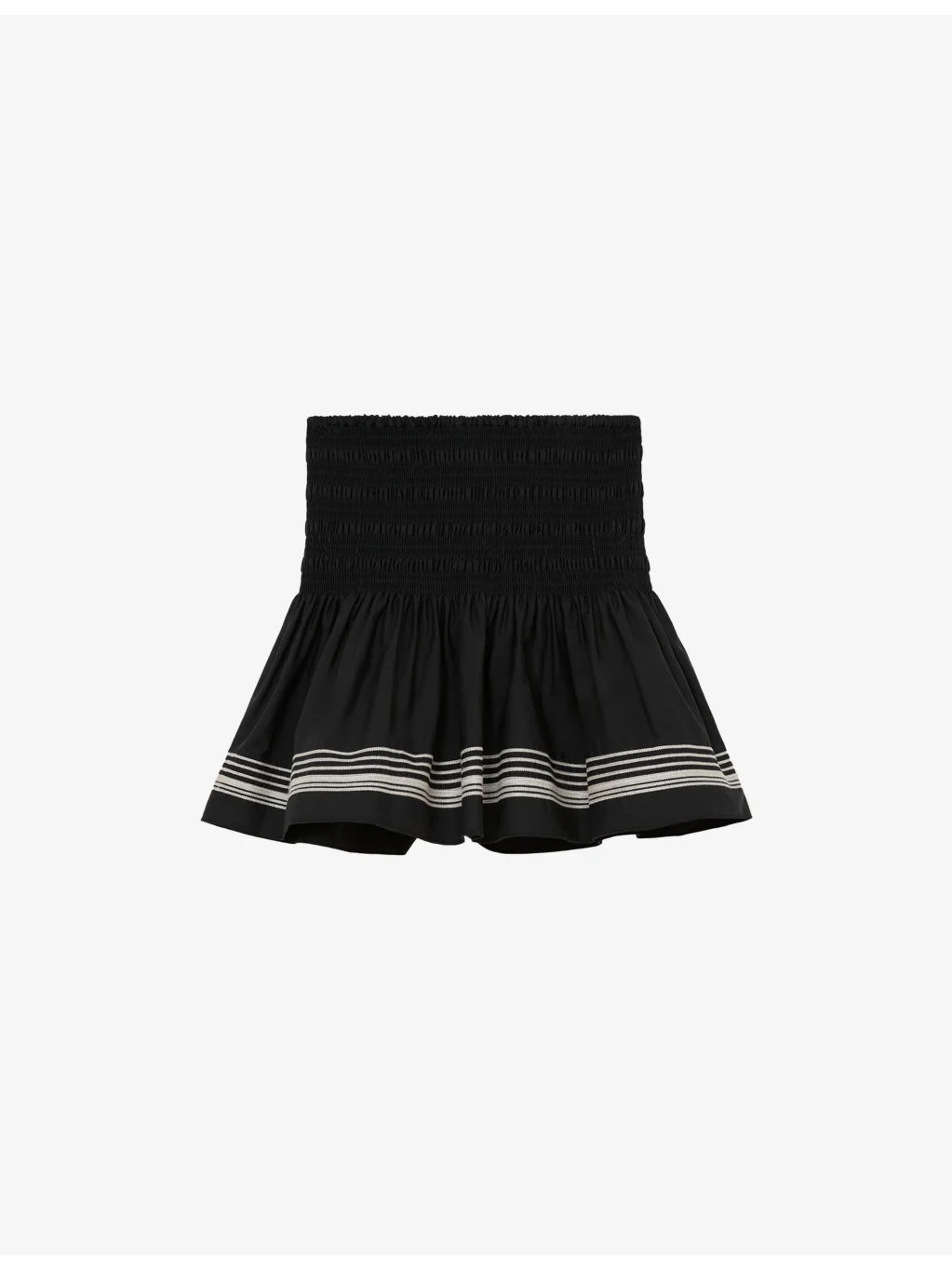 Cat Stripe-Detail Cotton Mini Skirt - 1