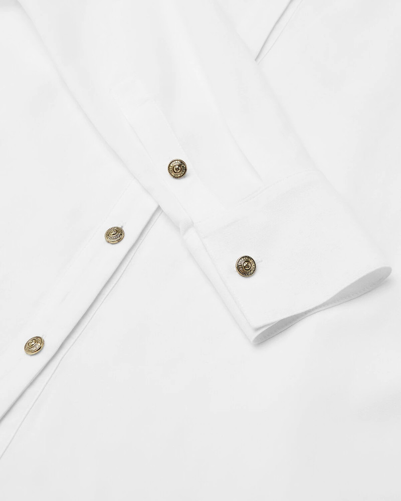 Off-The-Shoulder V-Emblem Shirt 4