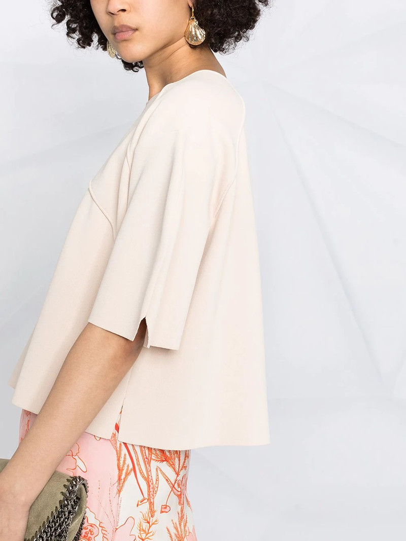 piped-seam cropped blouse 3